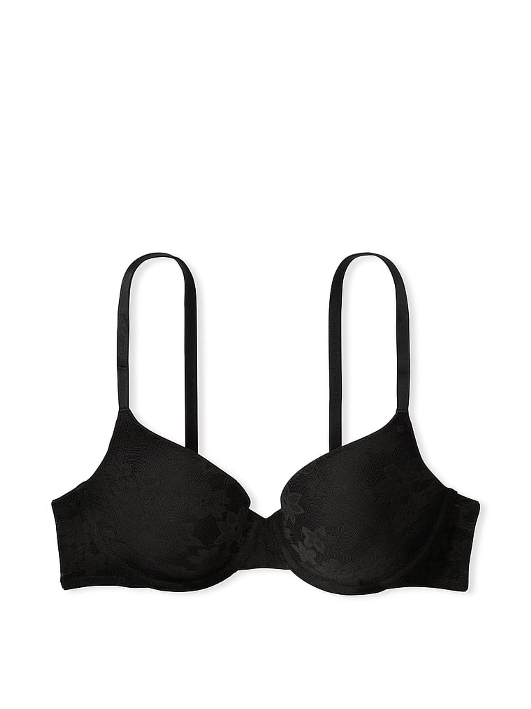 Black Floral Lace Lightly Lined Bra - Image 3 of 3