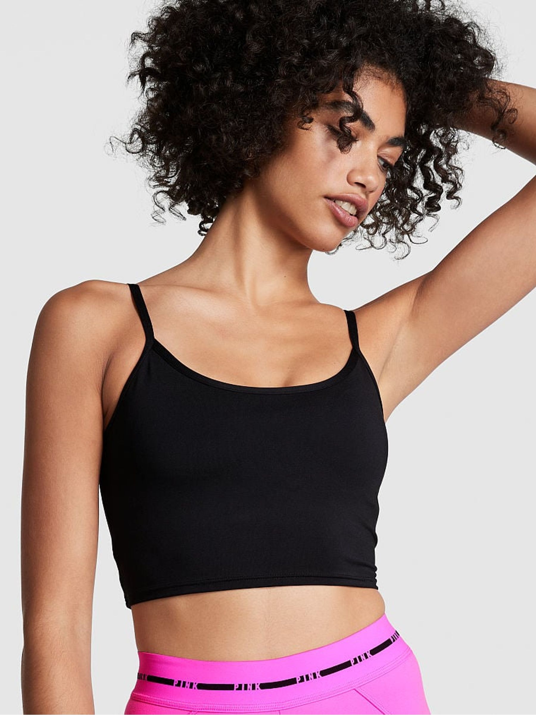 Pure Black Lightly Lined Sports Bra - Image 1 of 4