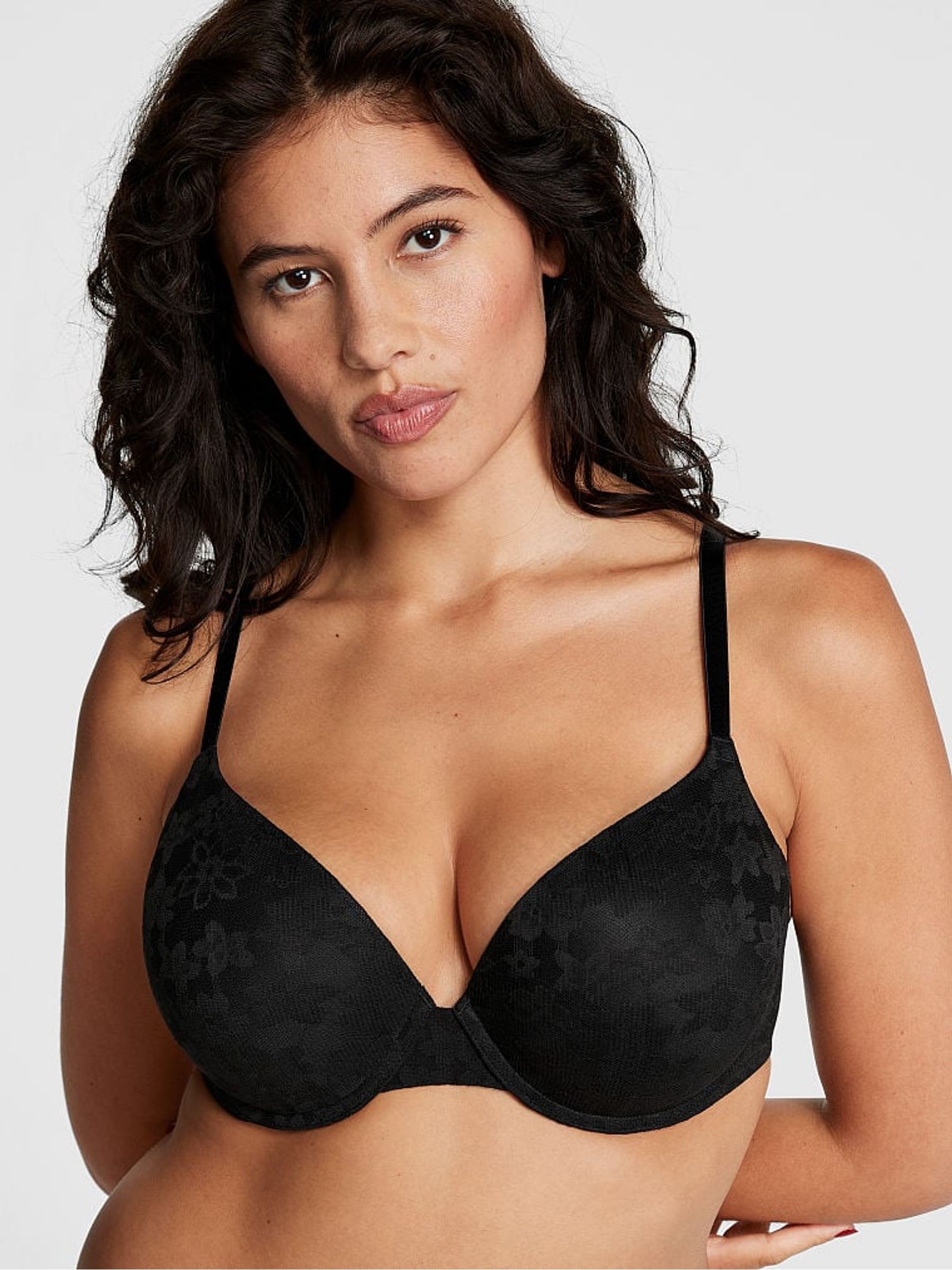 Black Lace Push Up Bra - Image 1 of 3