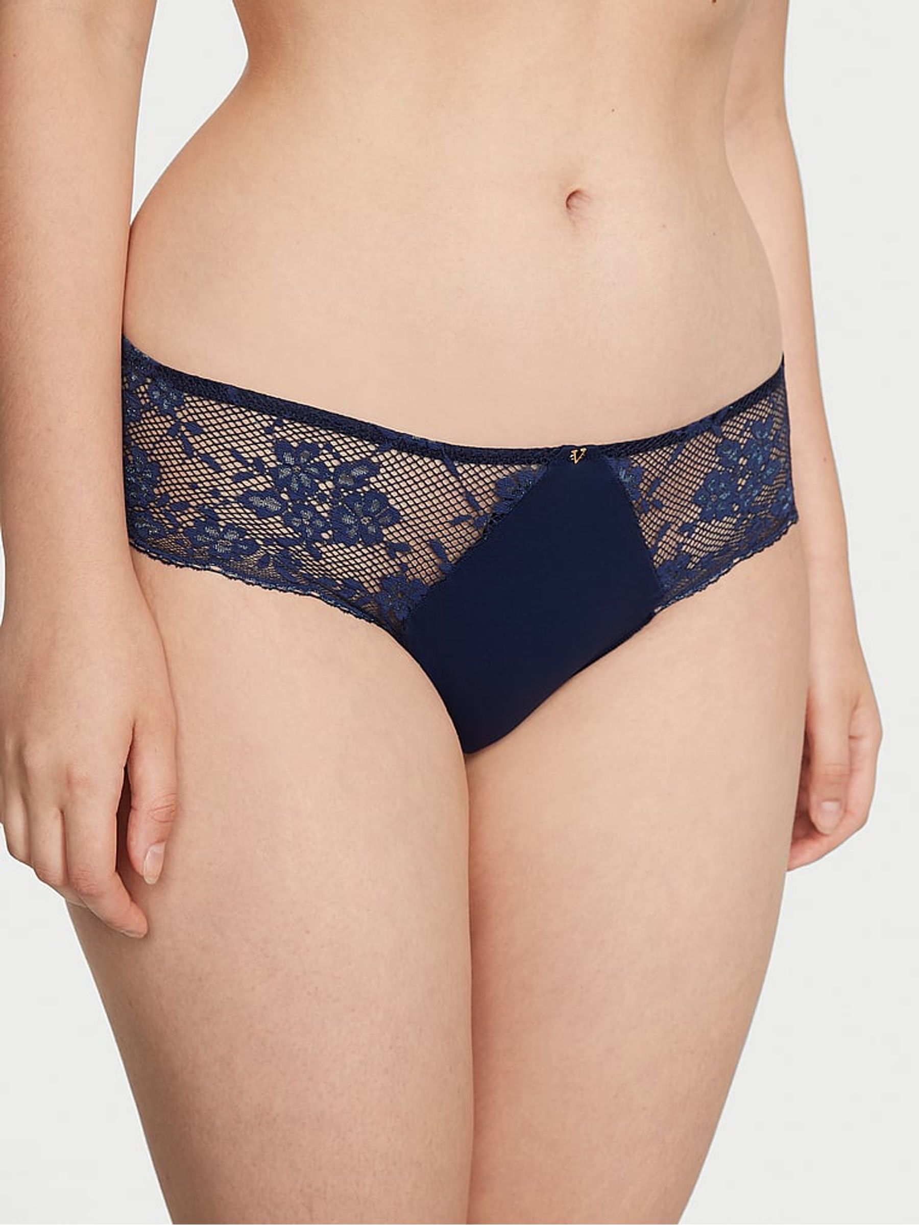 Ensign Navy Blue Lace Hipster Knickers - Image 1 of 1