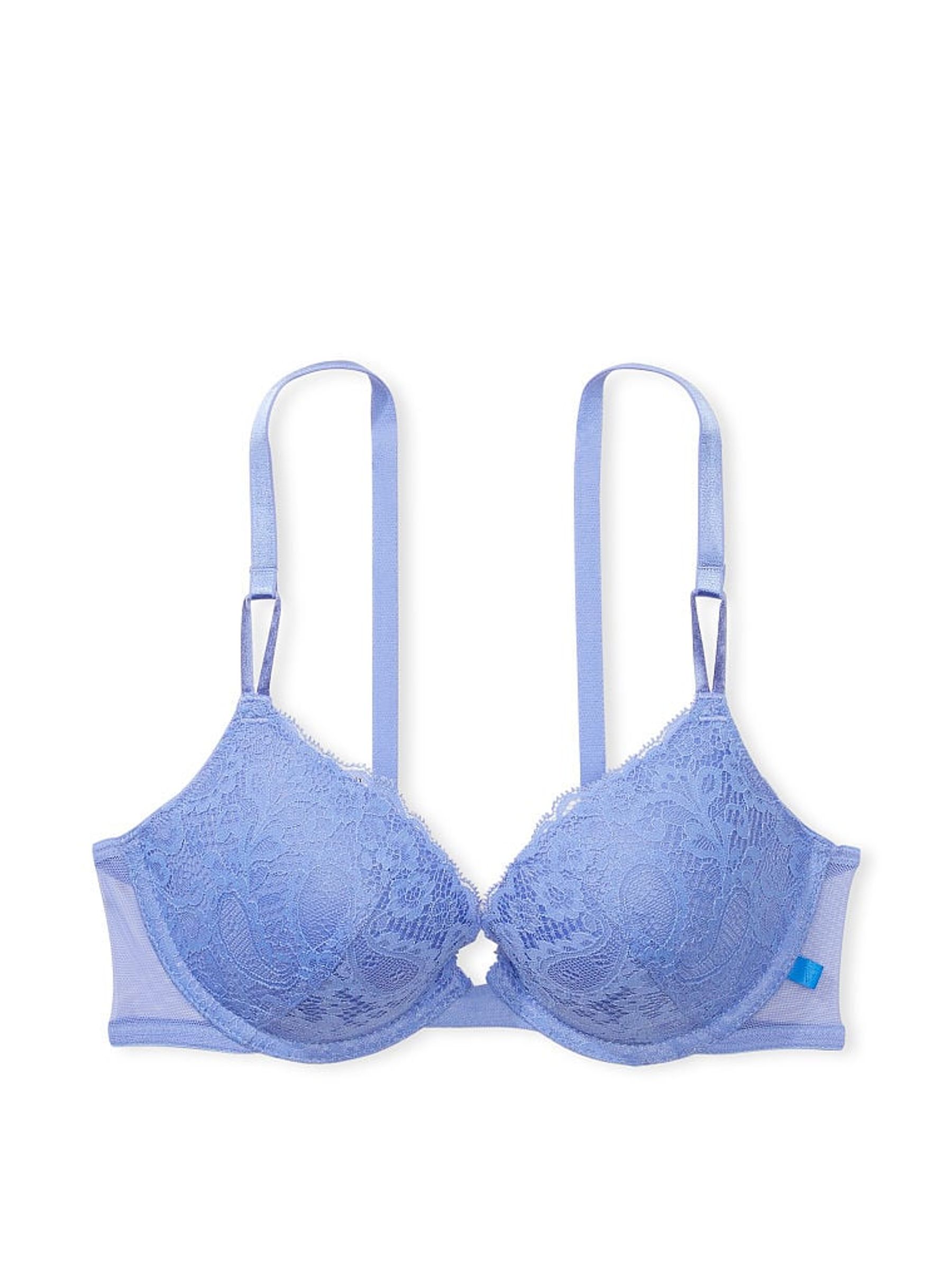 Verywinkle Blue Paisley Lace Lace T-Shirt Push Up Bra - Image 3 of 3