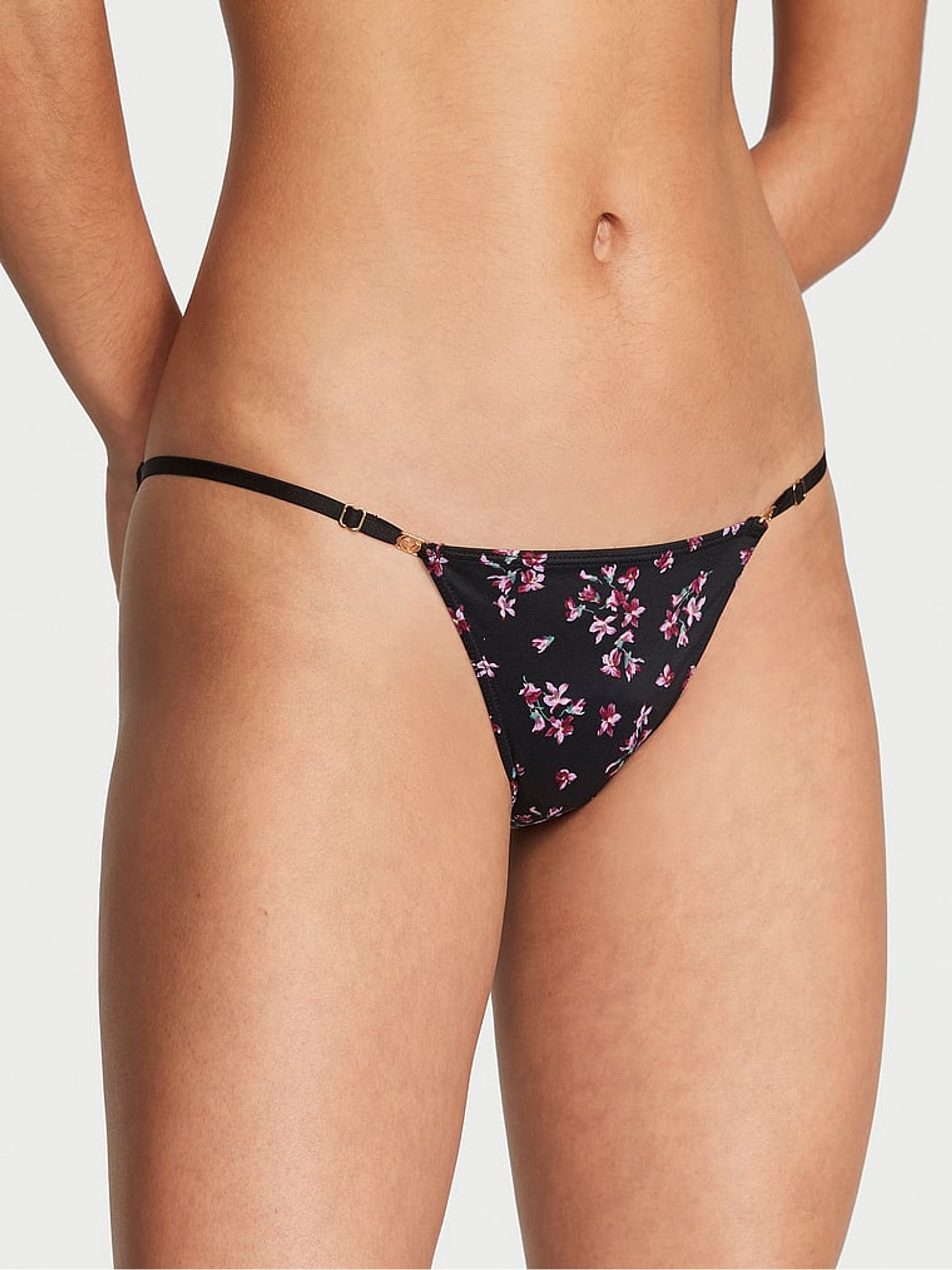 Black Floral Bikini Knickers - Image 1 of 4