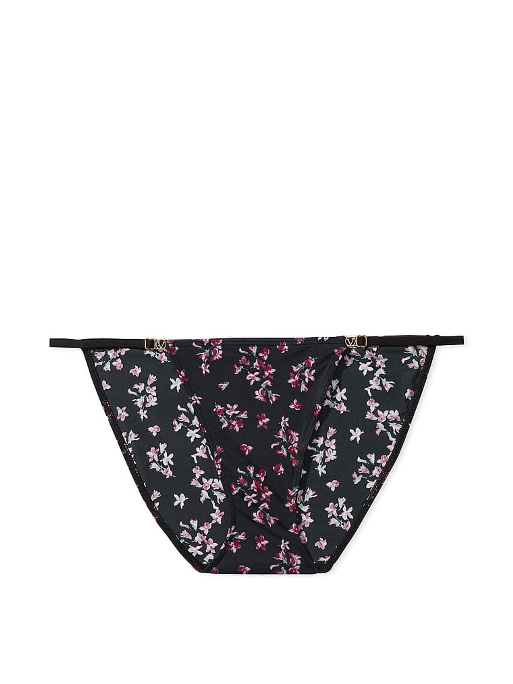 Black Floral Bikini Knickers - Image 4 of 4