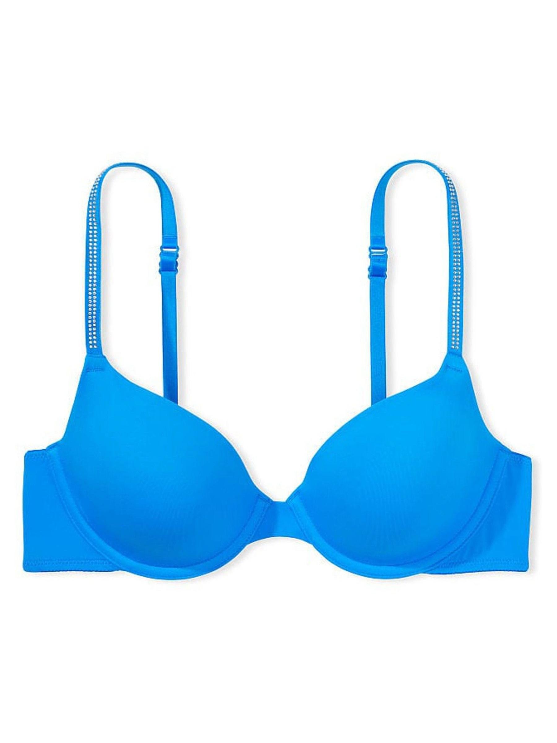 Beach Blue Smooth With Shine Strap Lightly Lined Demi Bra - Image 3 of 4