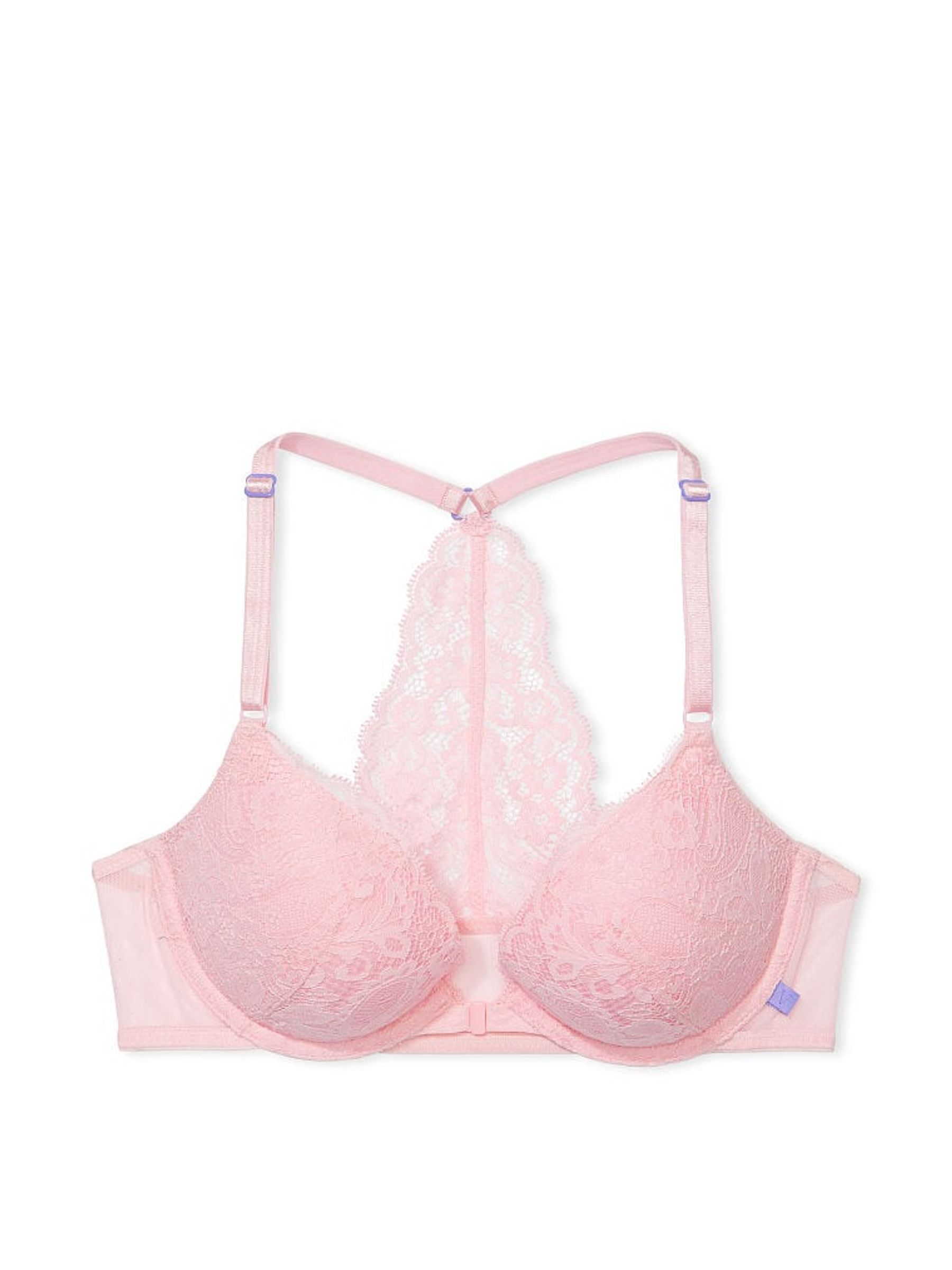 Pretty Blossom Pink Paisley Lace Lace T-Shirt Push Up Bra - Image 2 of 2