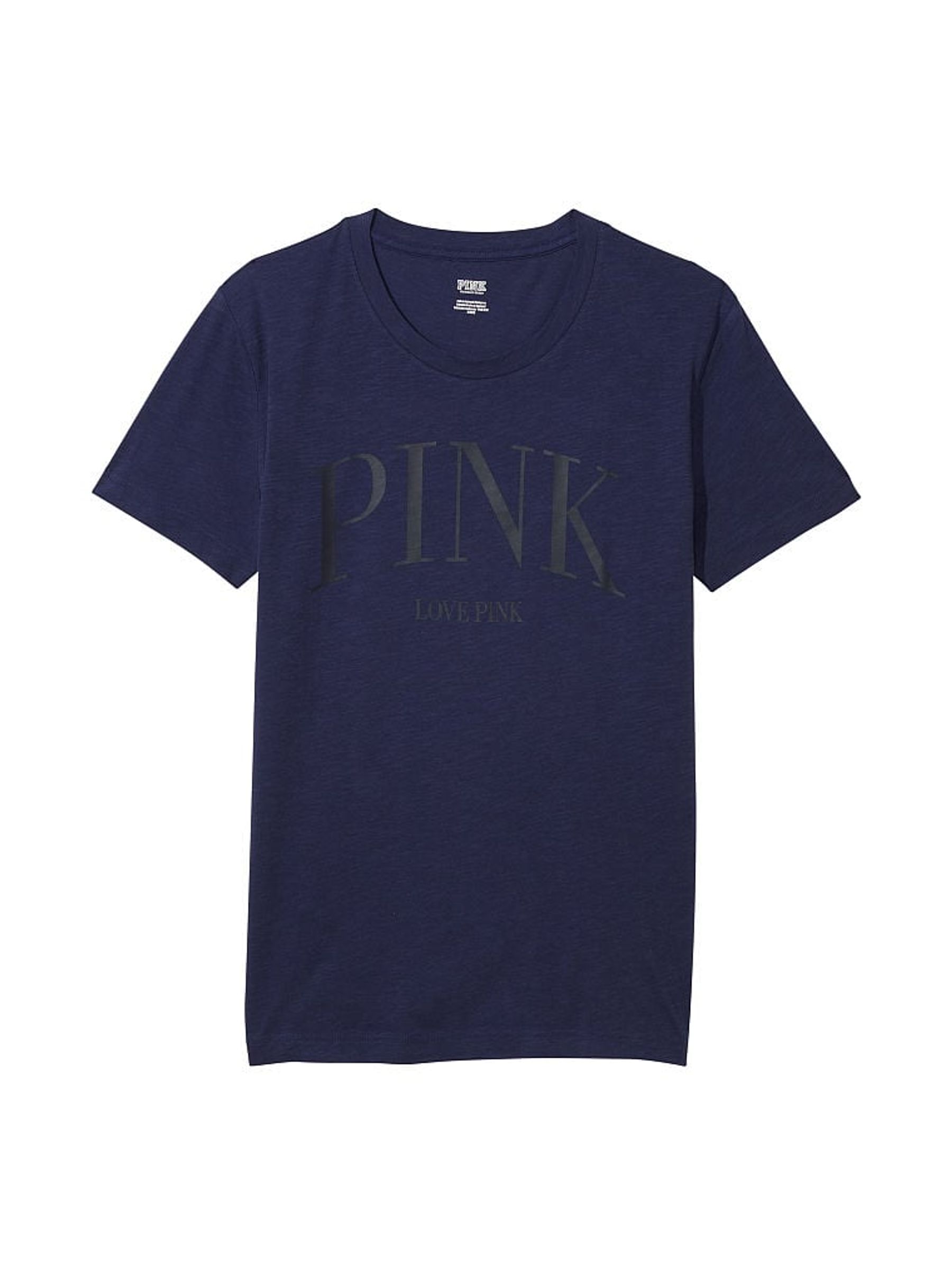 Midnight Navy Blue Short Sleeve Slub T-Shirt - Image 4 of 4