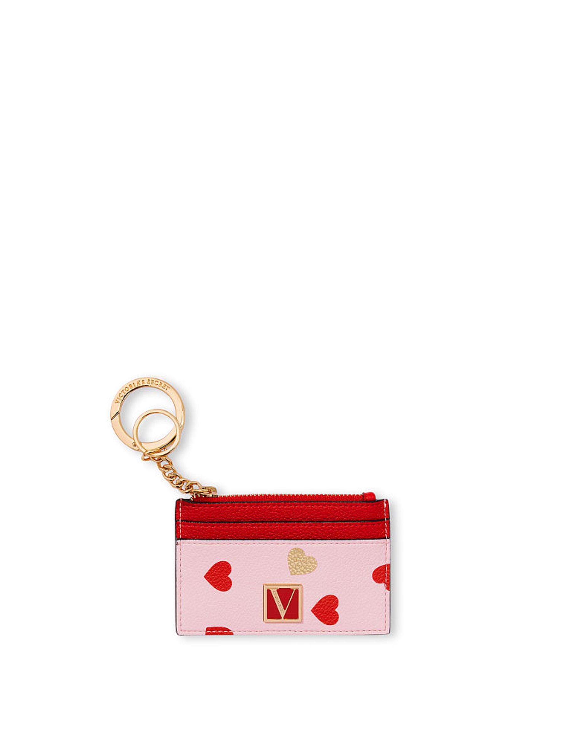 Lipstick Red Mini Heart The Victoria Card Case Keyring - Image 1 of 3
