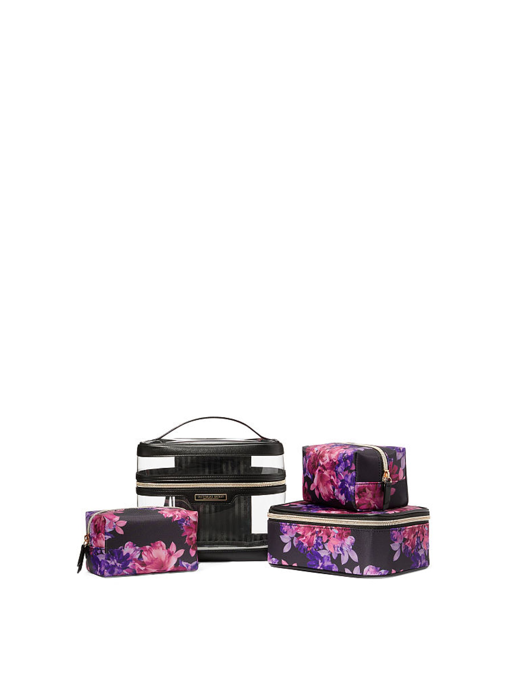 Midnight Garden Black 4 in 1 Cosmetic Bag - Image 3 of 3