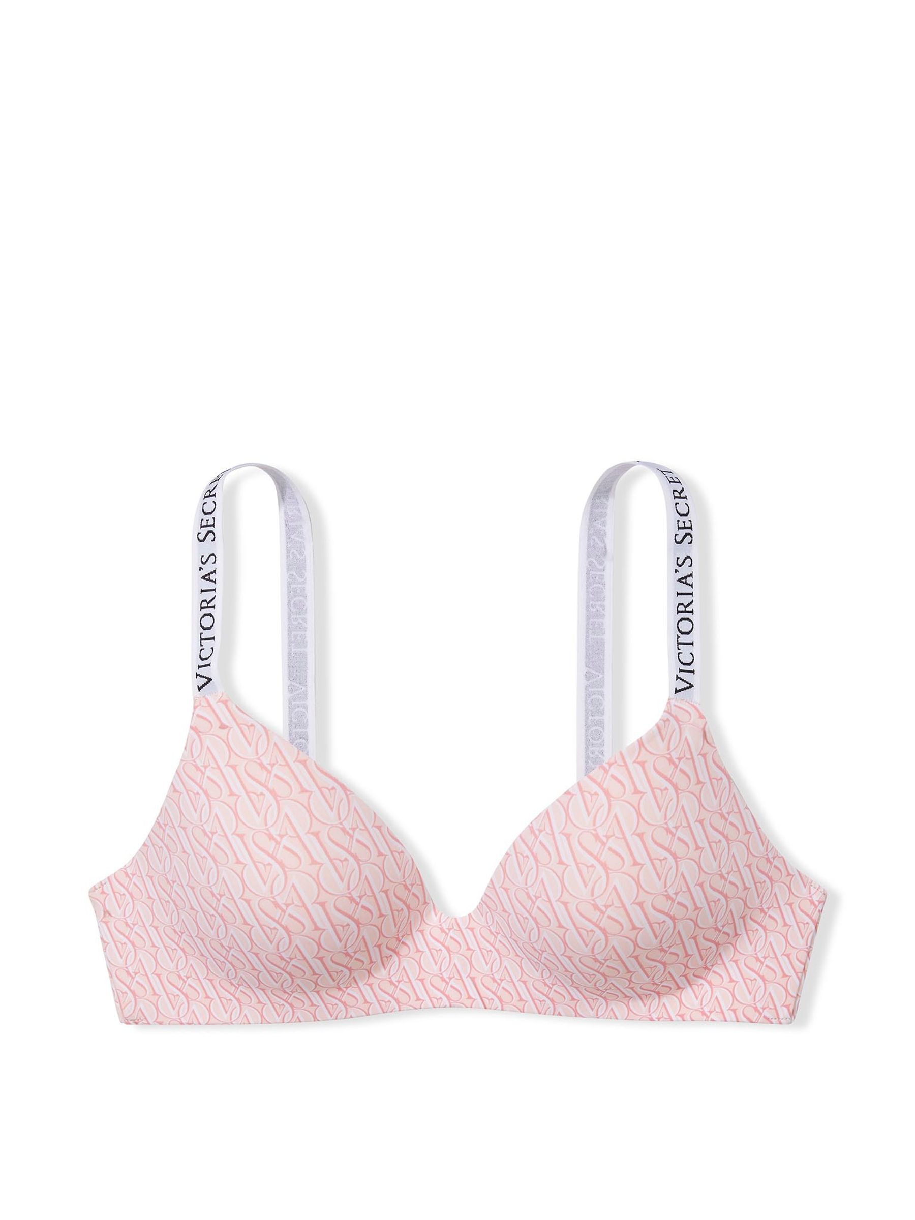 Purest Pink Geo Logo Non Wired Lightly Lined Bra - Image 3 of 3