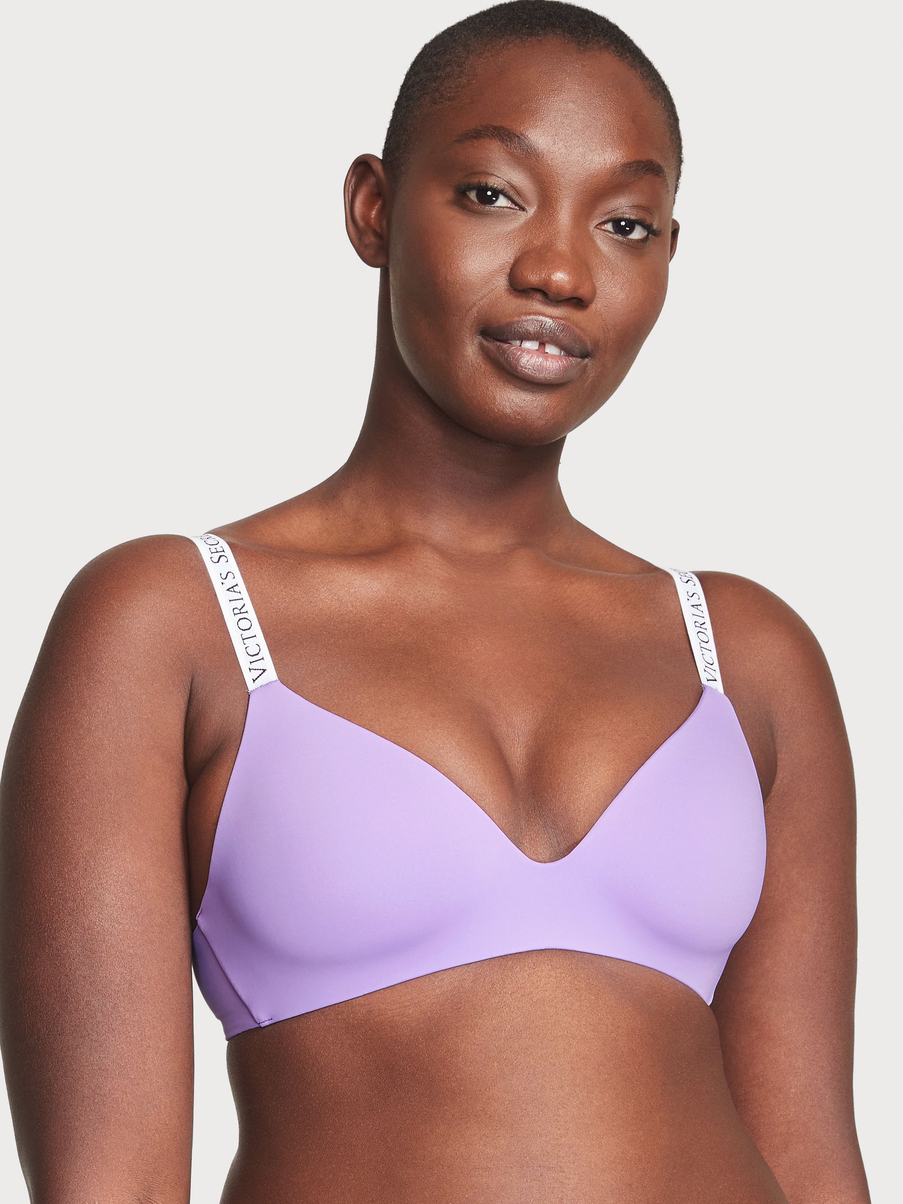 Secret Crush Purple Non Wired Logo T-Shirt Bra - Image 1 of 3