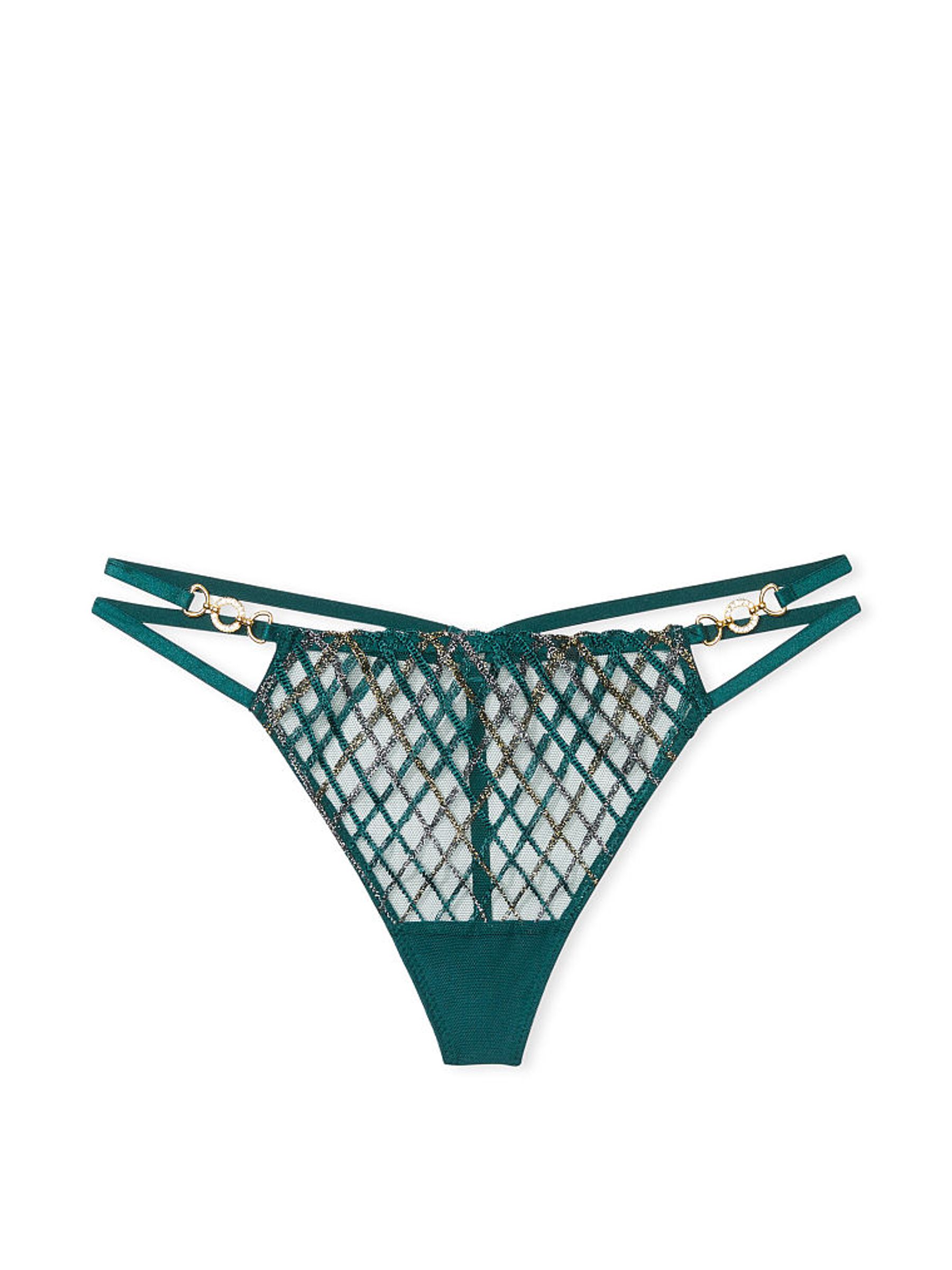 Black Ivy Green Geo Embroidered Knickers - Image 3 of 3