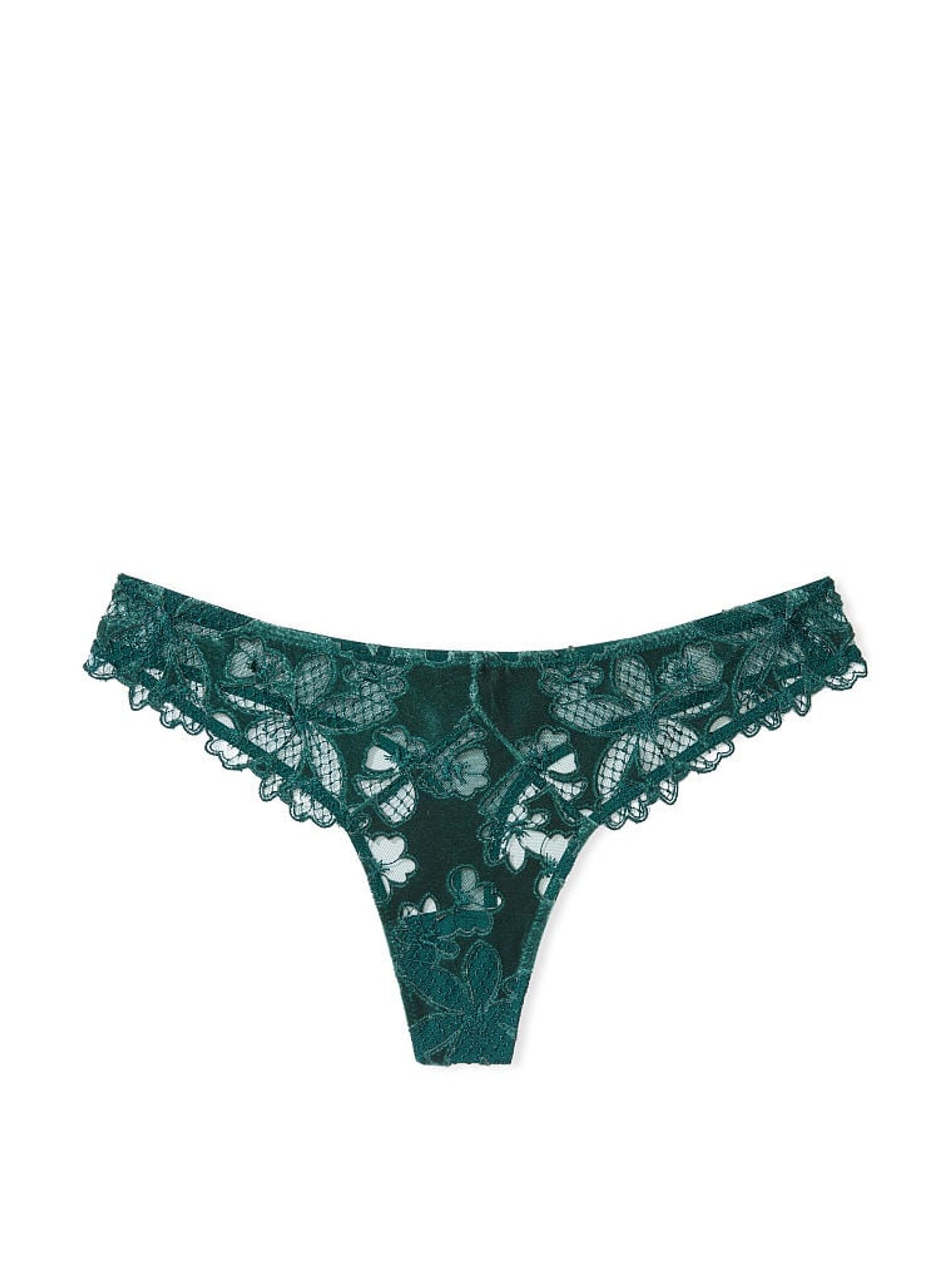 Black Velvet Thong Knickers - Image 3 of 3