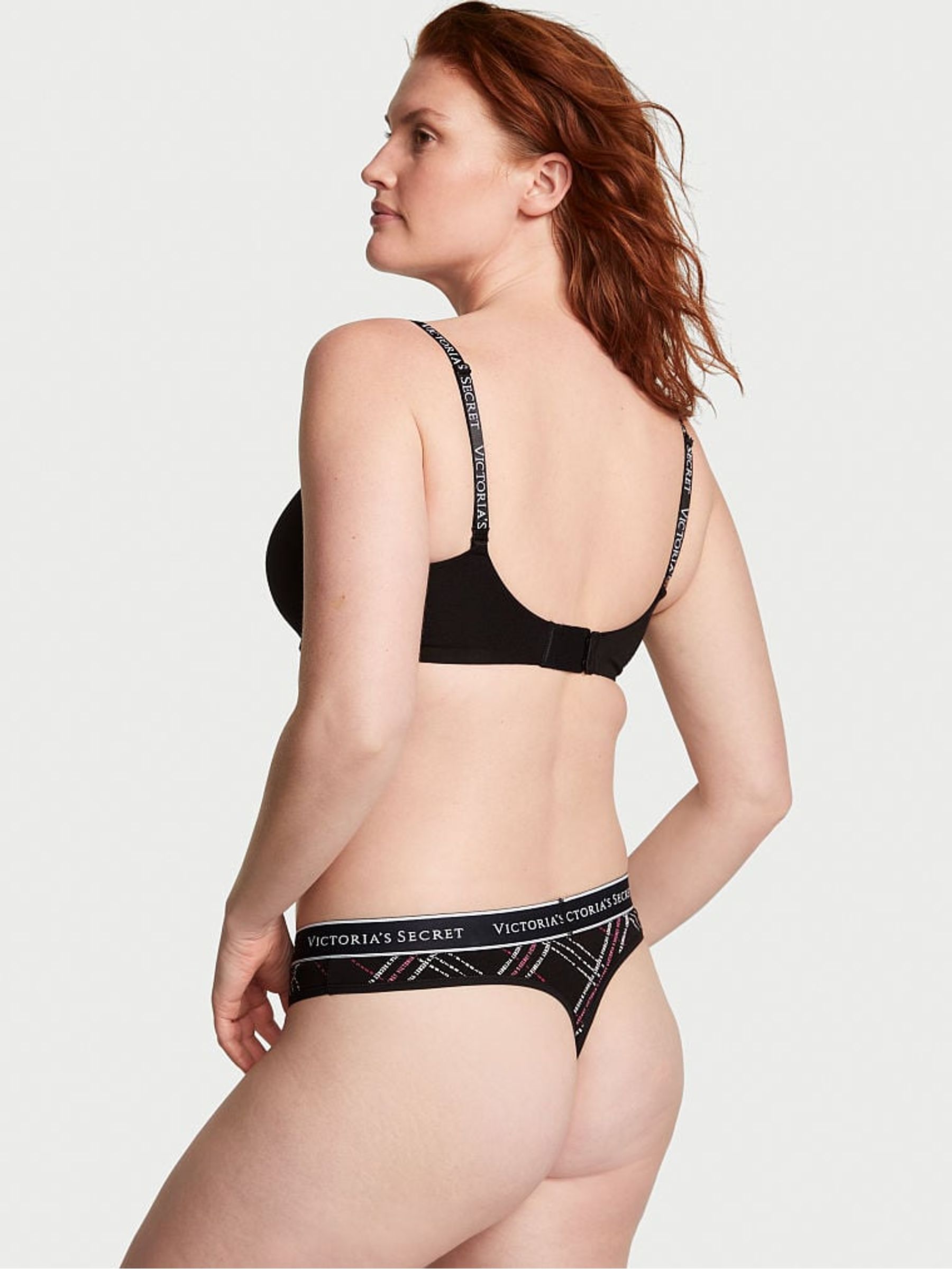 Black Logo Plaid Thong Logo Knickers - Image 2 of 3