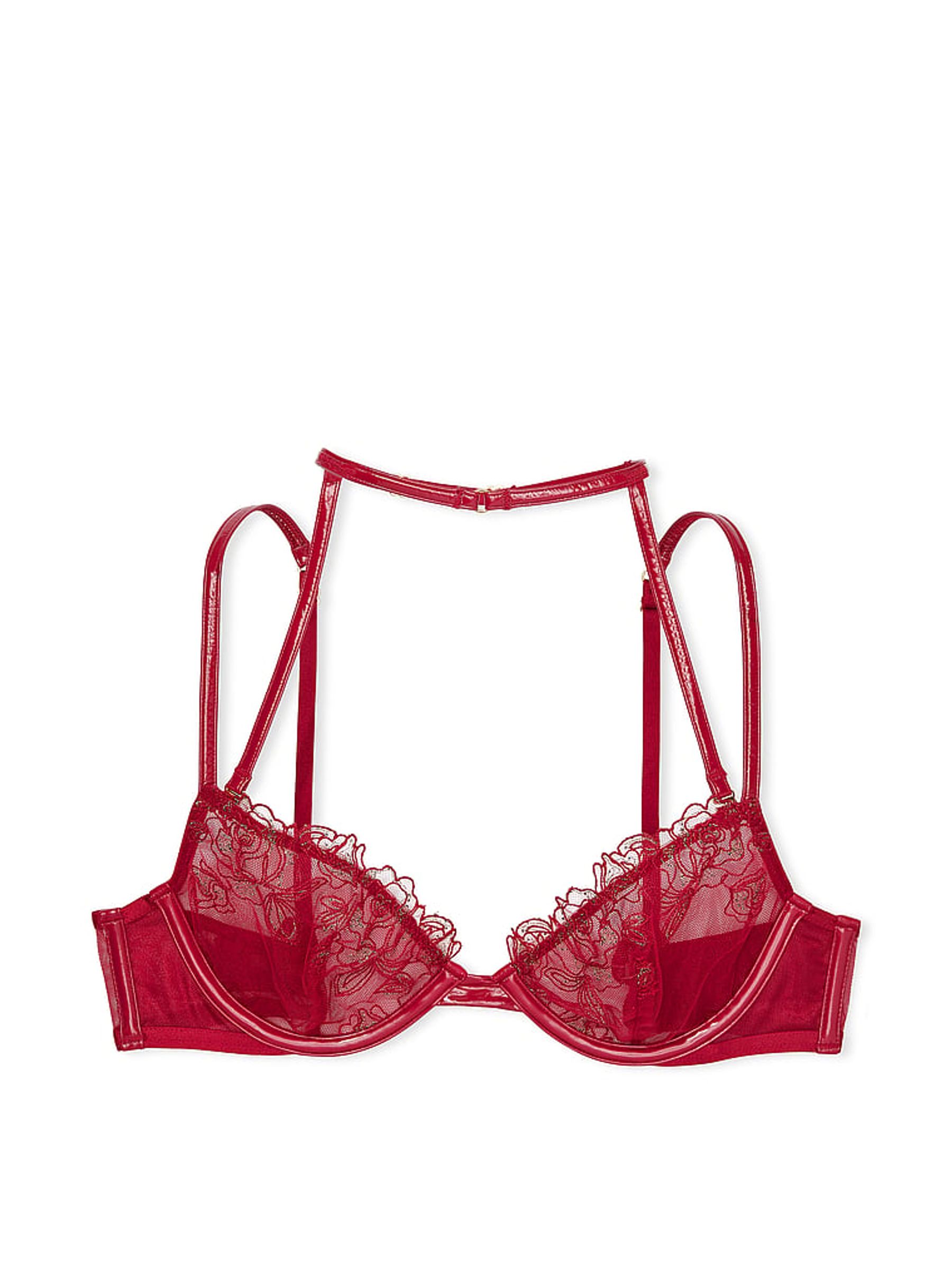 Red Lacquer Unlined Demi Bra - Image 3 of 3