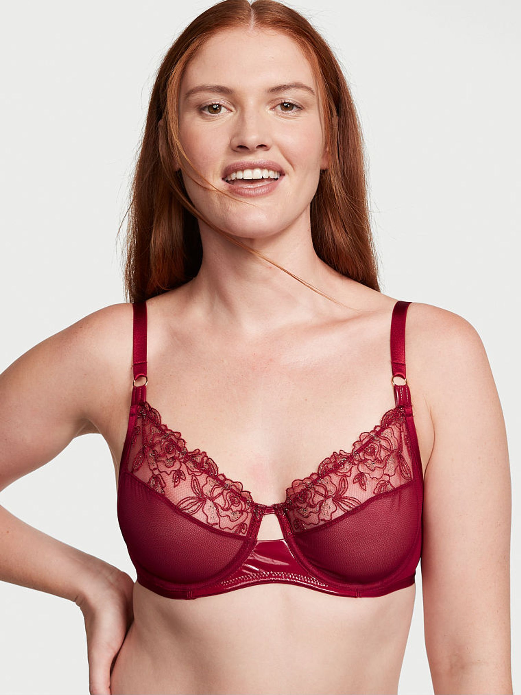 Red Lacquer Demi Bra - Image 1 of 2