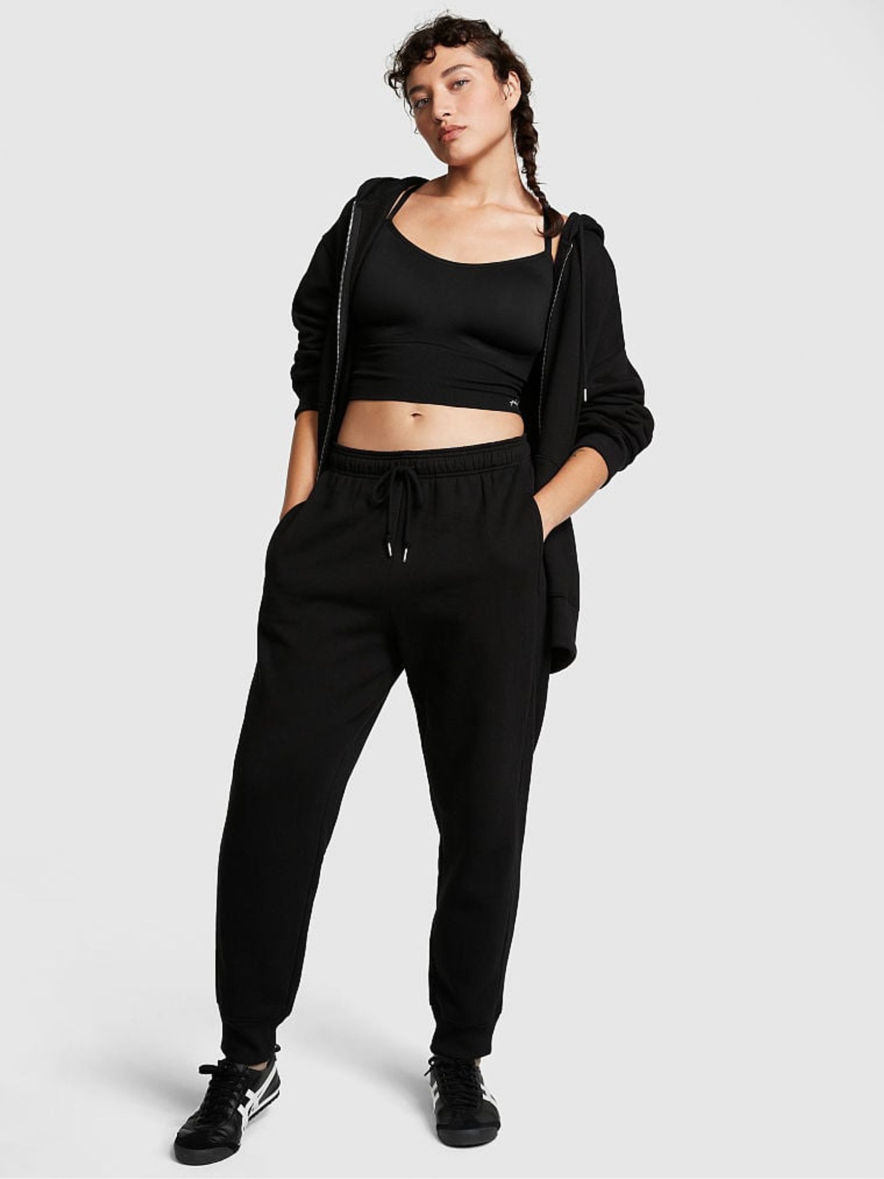 Pure Black Fleece Hoodie - Image 3 of 4