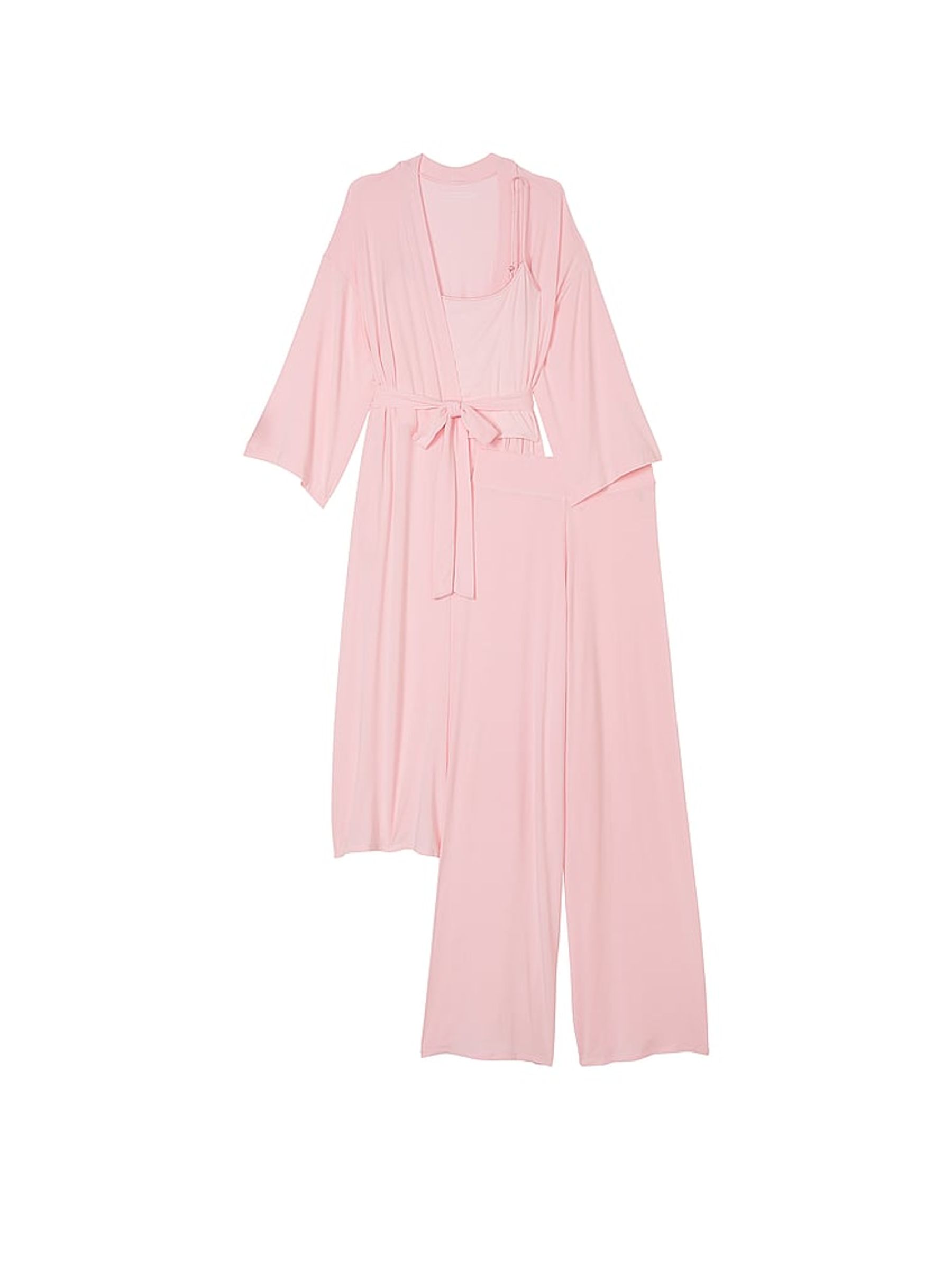 Pretty Blossom Pink Modal Long Pyjamas - Image 3 of 3