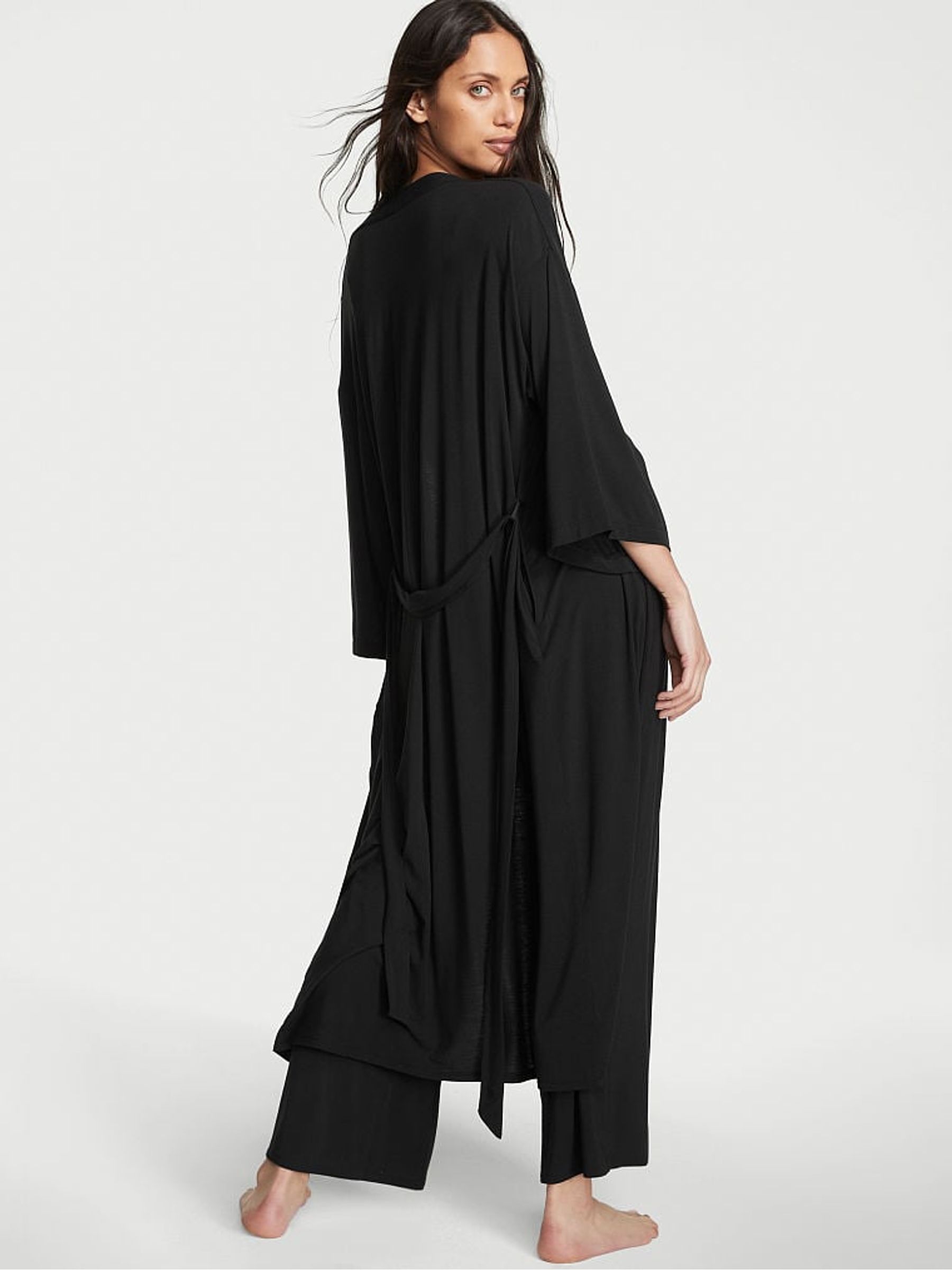 Black Modal Long Pyjamas - Image 2 of 3