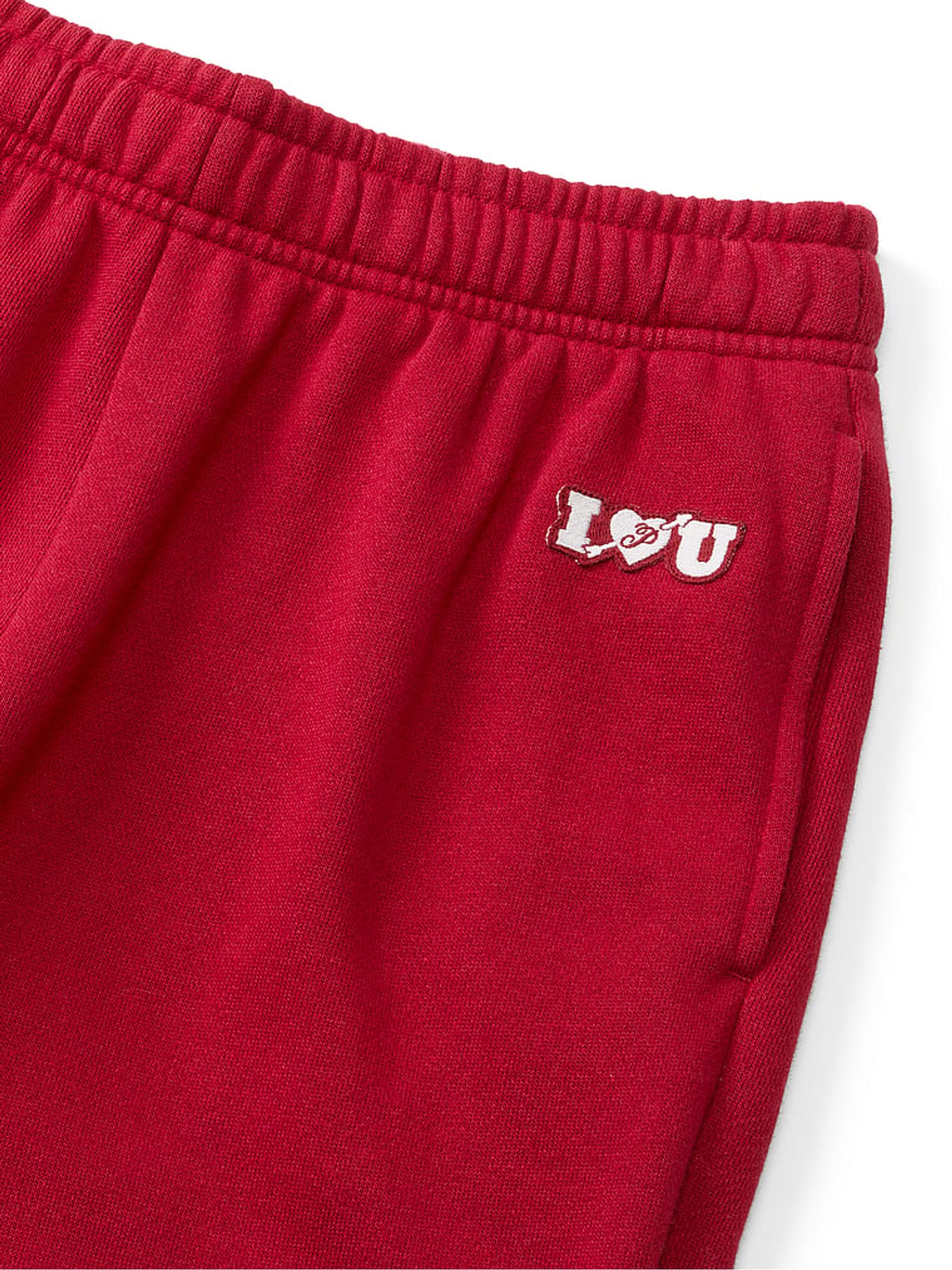 Red Laquer Fleece Flare Jogger - Image 4 of 4