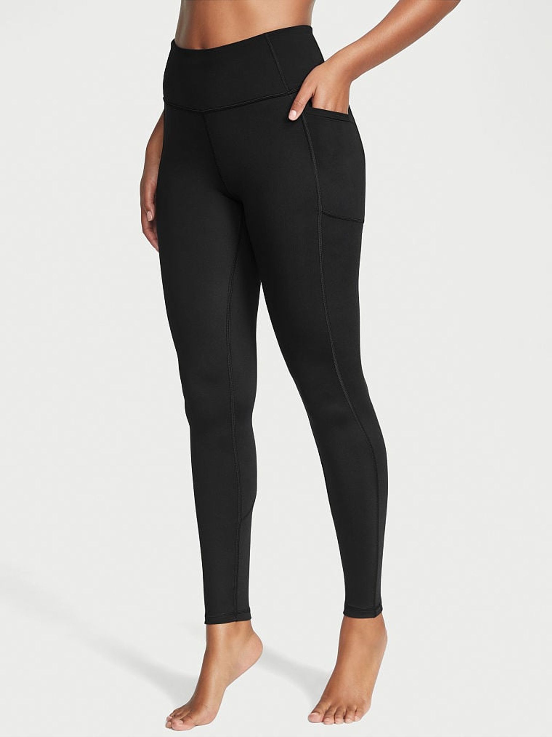 Black Regular Essential Pocket Leggings - Image 1 of 4