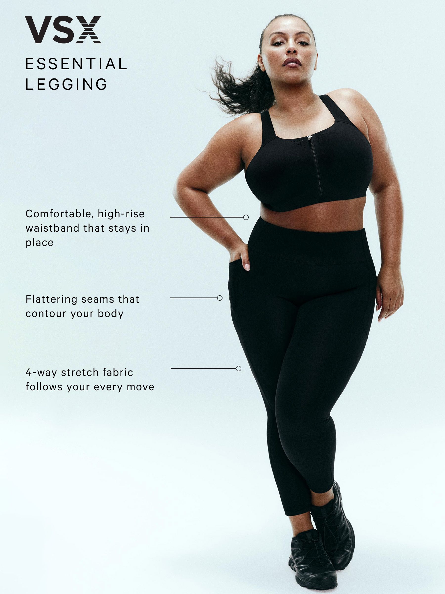 Black Regular Essential Pocket Leggings - Image 4 of 4
