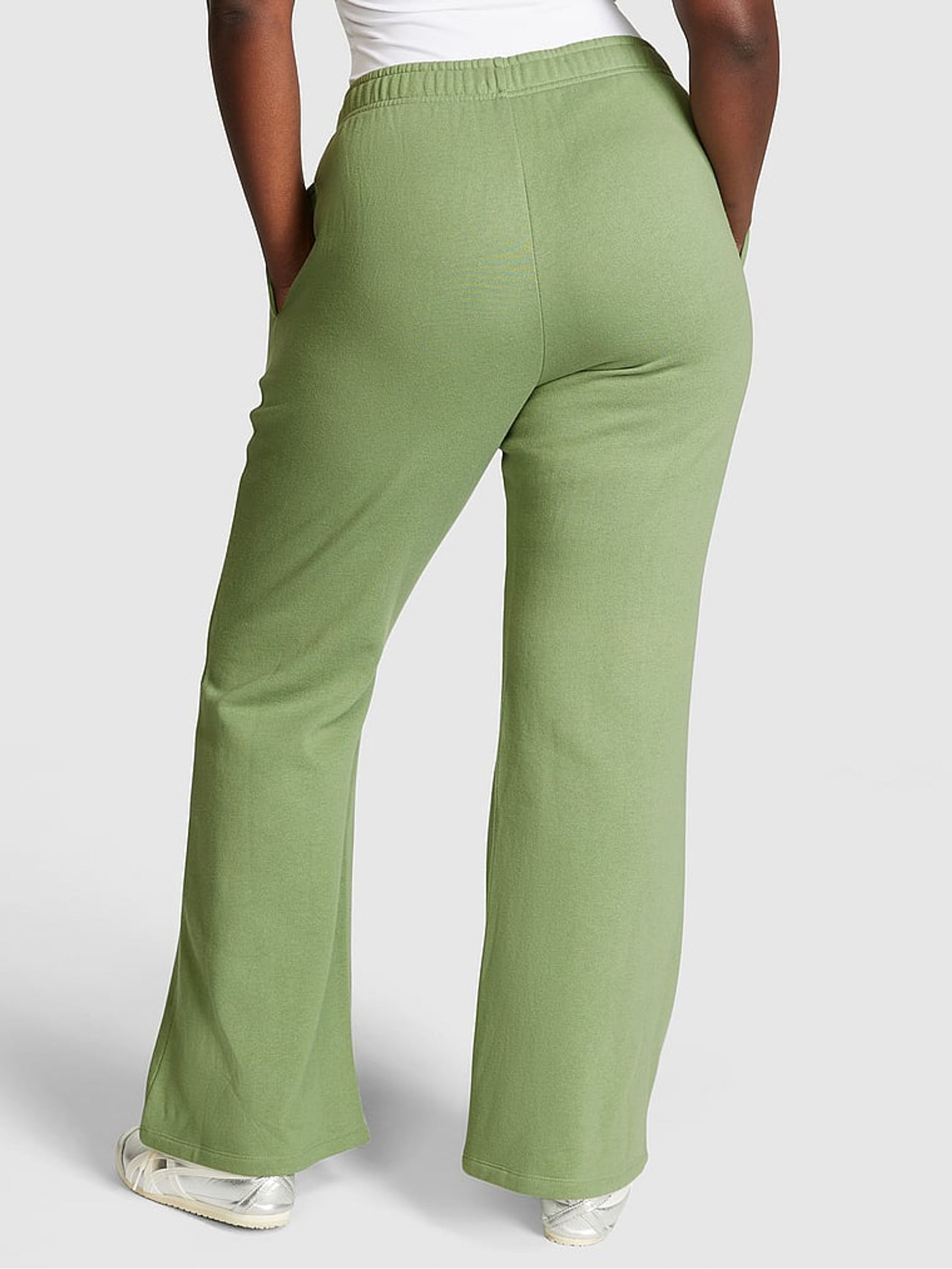 Wild Grass Green Fleece Flare Jogger - Image 2 of 3