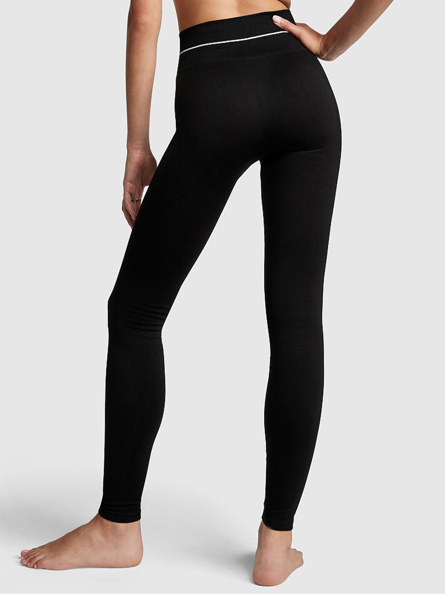 Pure Black Long Logo Legging - Image 2 of 4