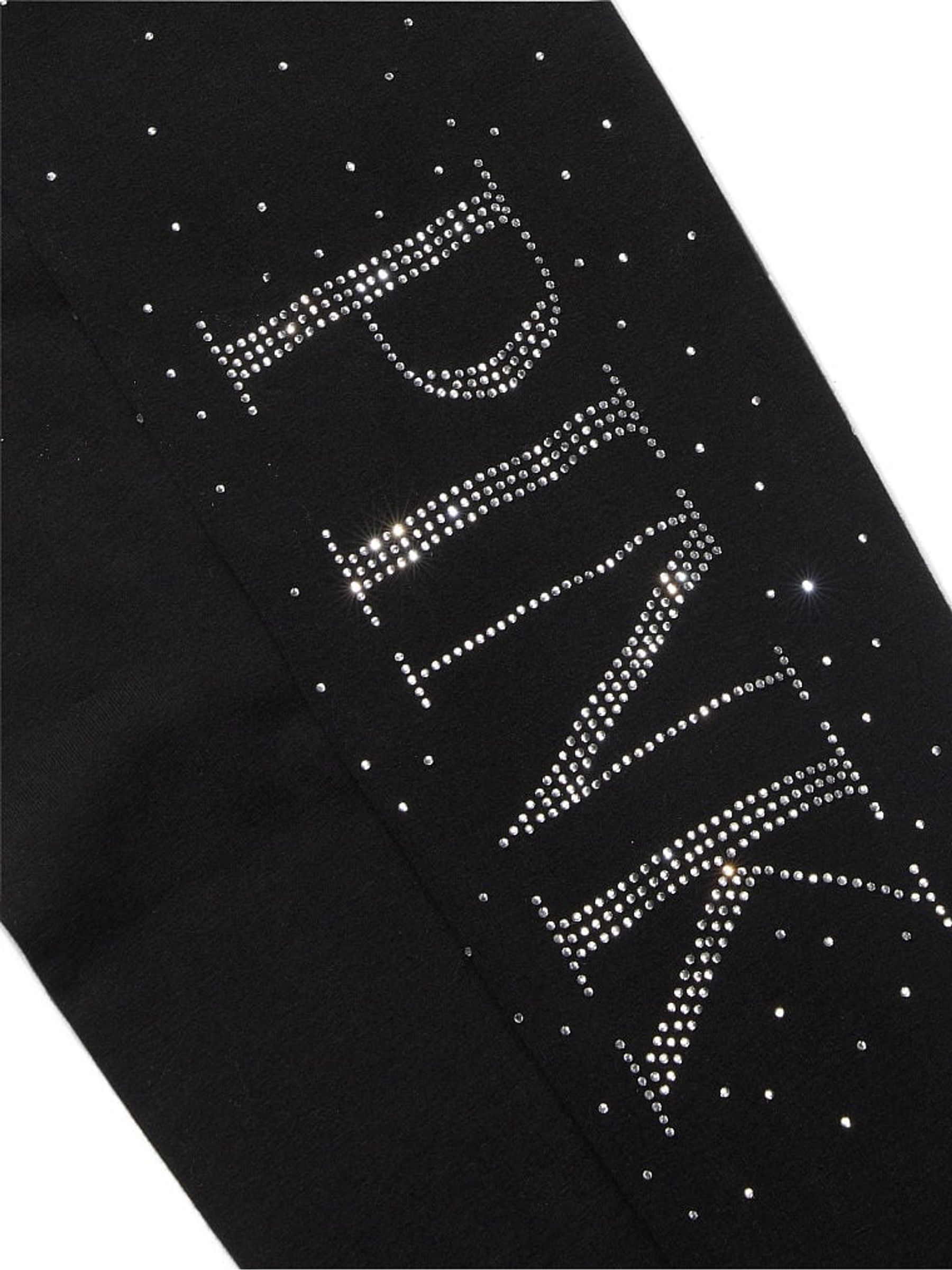 Pure Black Shine Cotton Legging - Image 4 of 4