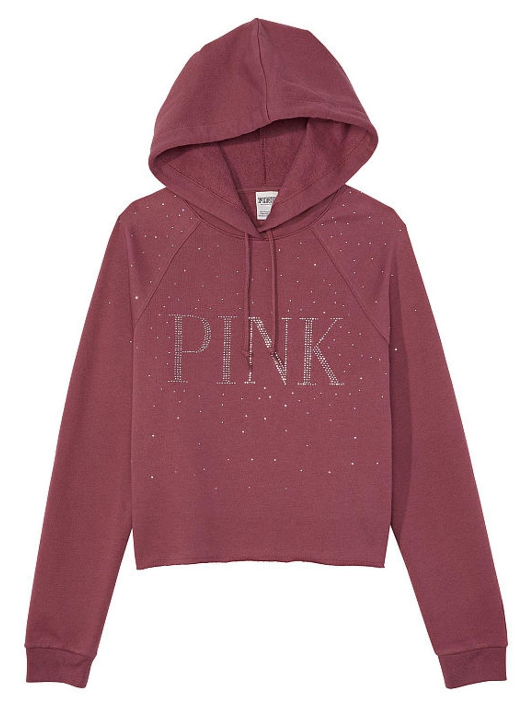 Morning Rose Pink Shine Fleece Cropped Hoodie - Image 3 of 3