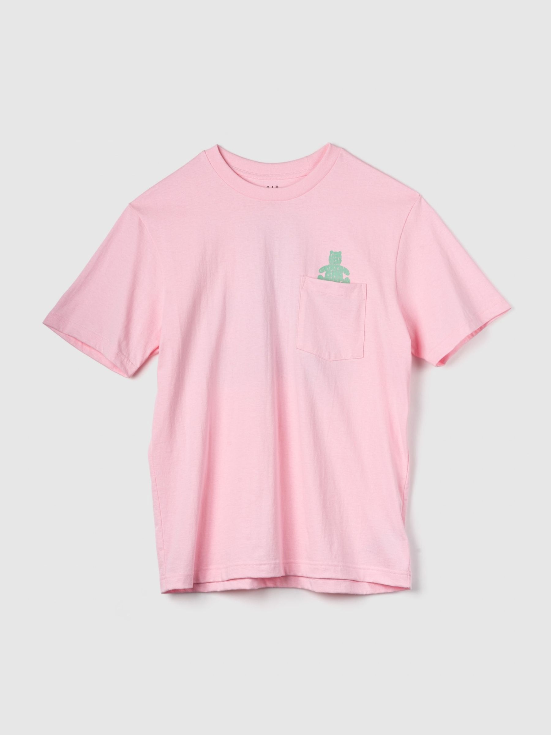 Pink Brannan Bear Graphic Short Sleeve Pocket T-Shirt - Image 2 of 3