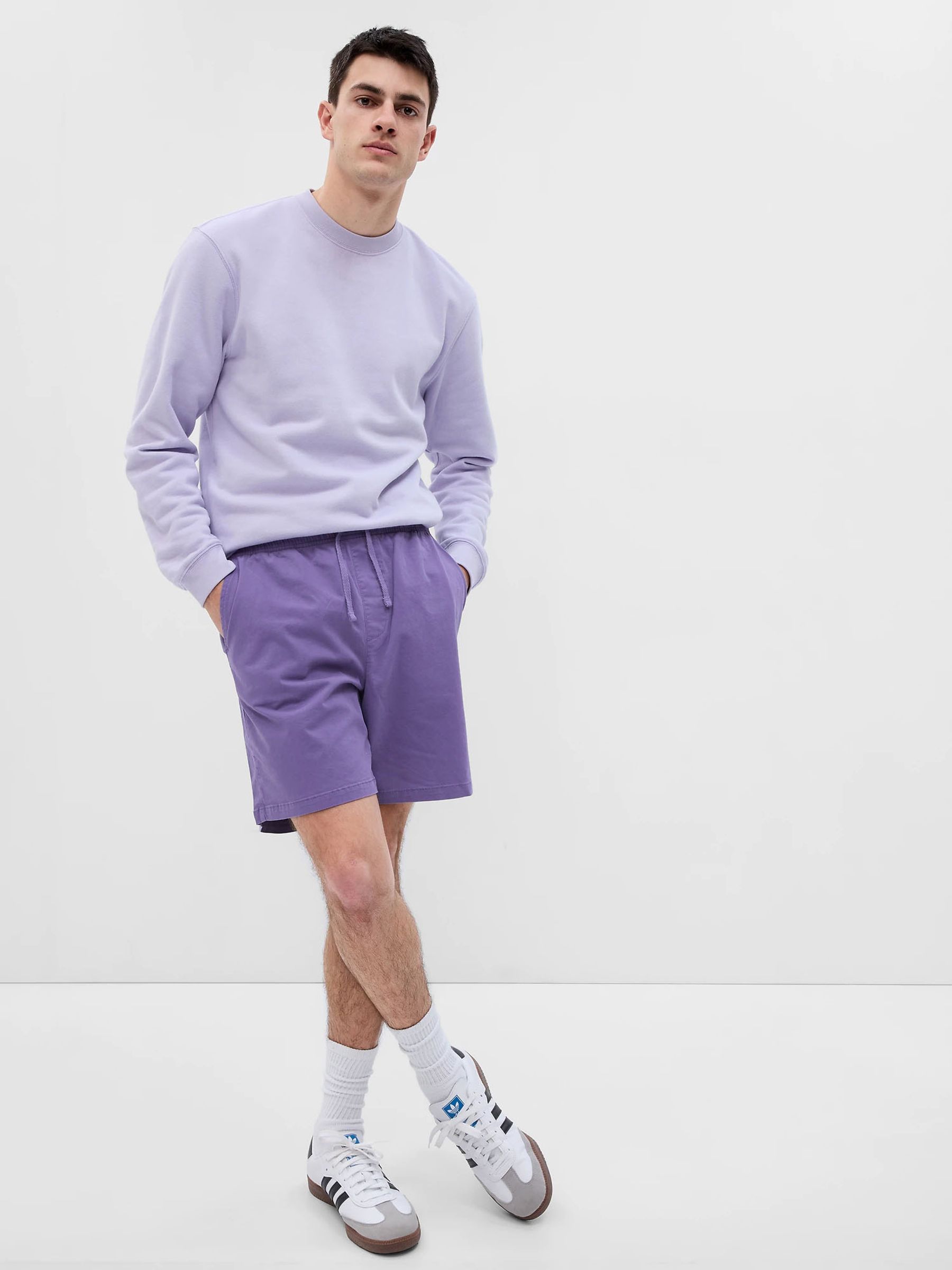 Purple 7" DrawString Easy Shorts - Image 1 of 1