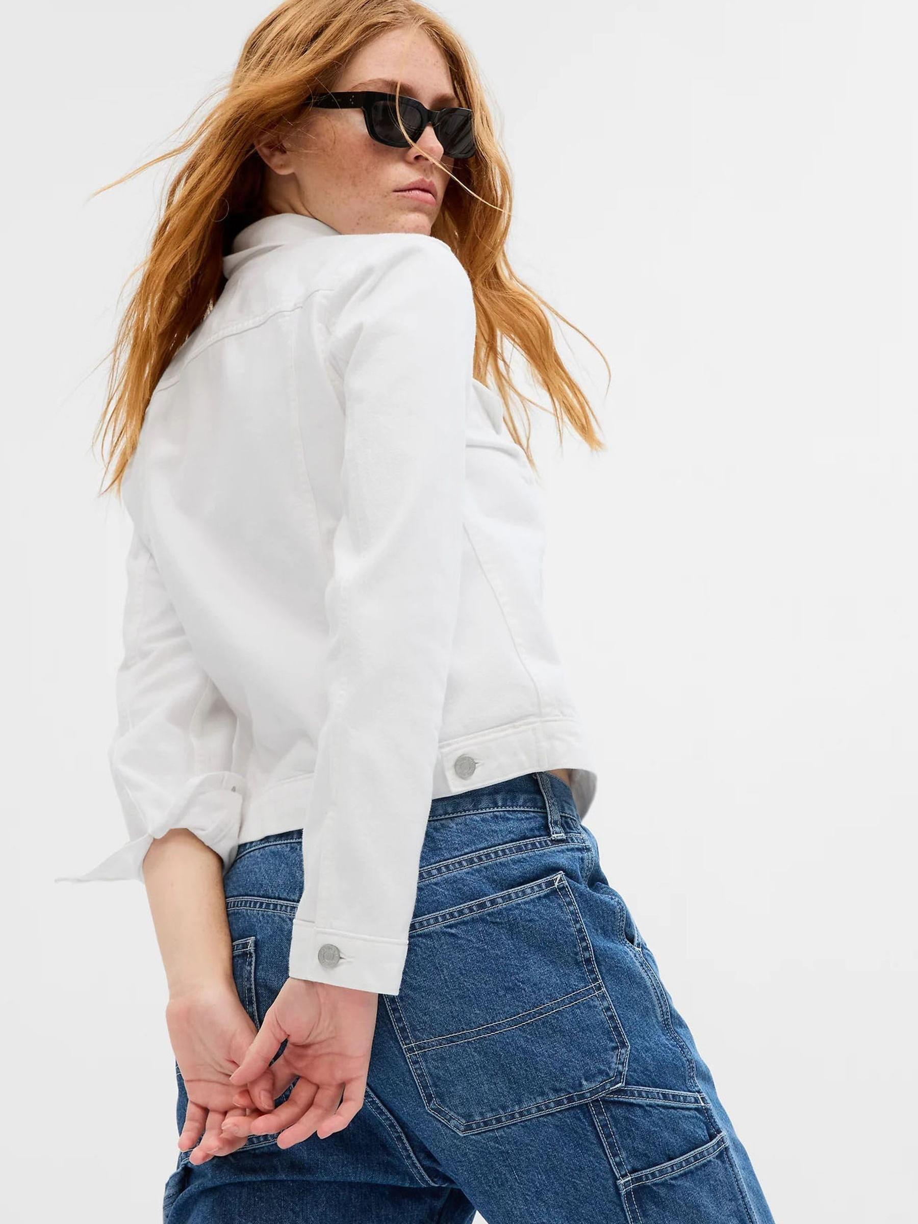 White Icon Denim Jacket - Image 2 of 3