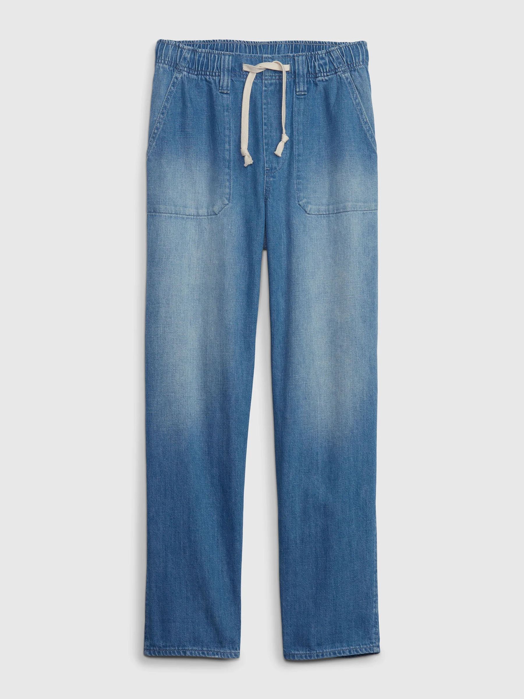 Blue Mid Rise Pull On Easy Jeans - Image 6 of 6
