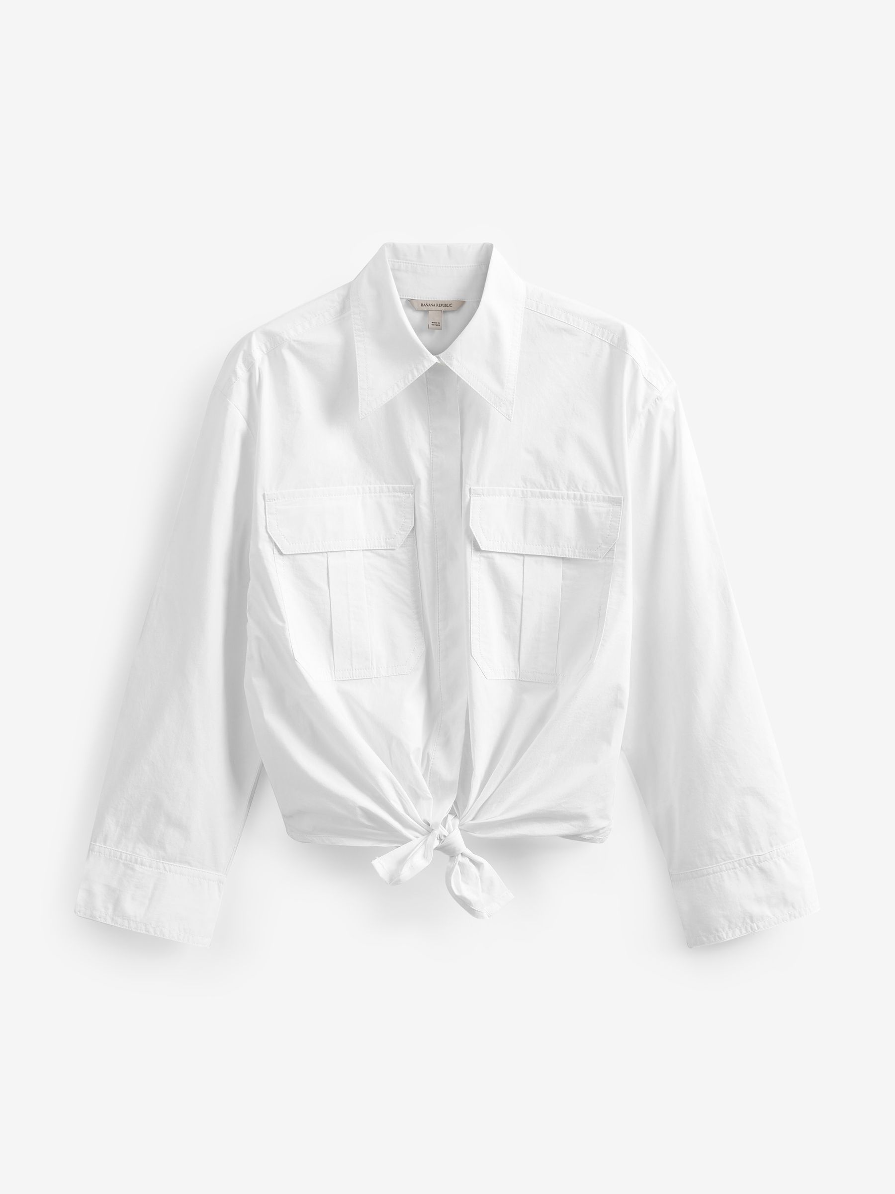 Banana Republic White Tessa Oversized Utility Shirt - Image 1 of 3