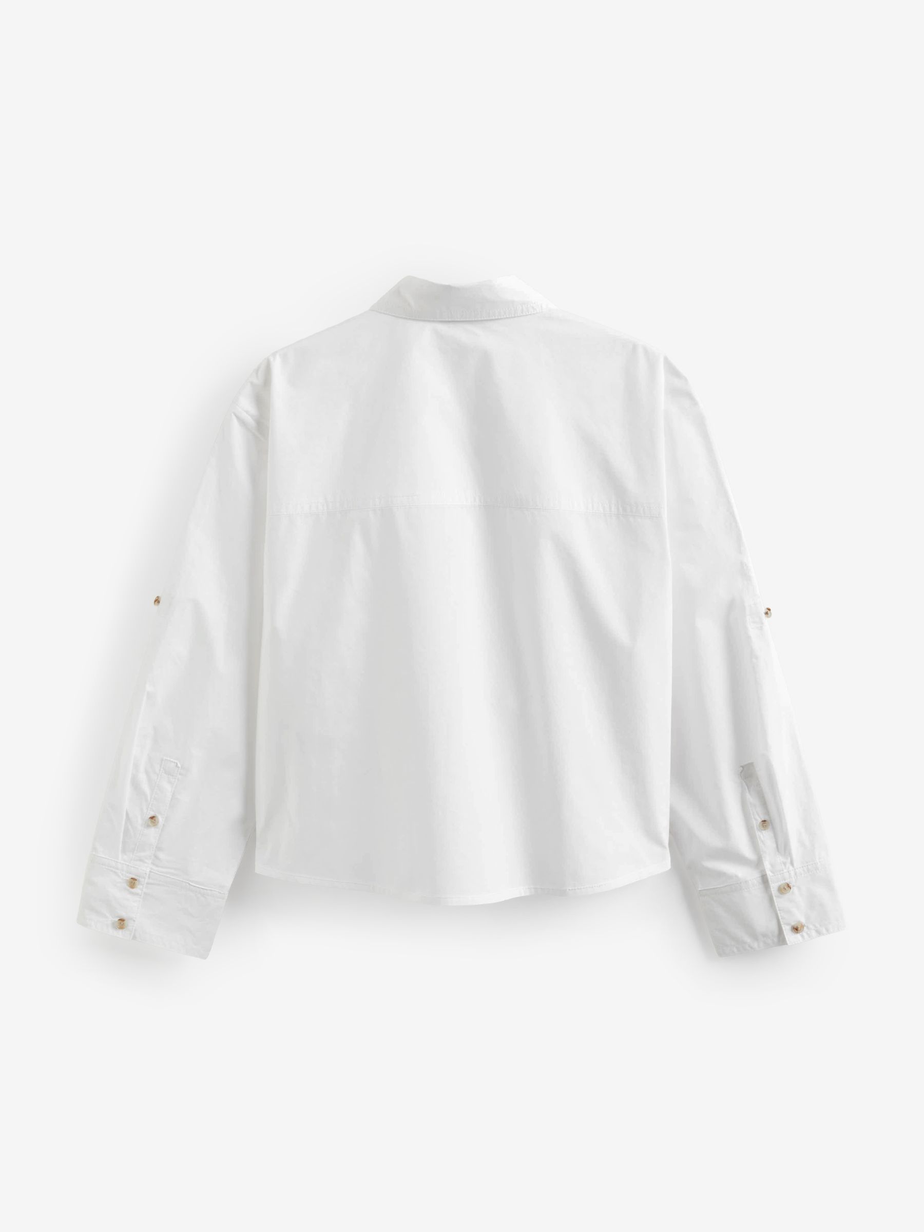 Banana Republic White Tessa Oversized Utility Shirt - Image 2 of 3