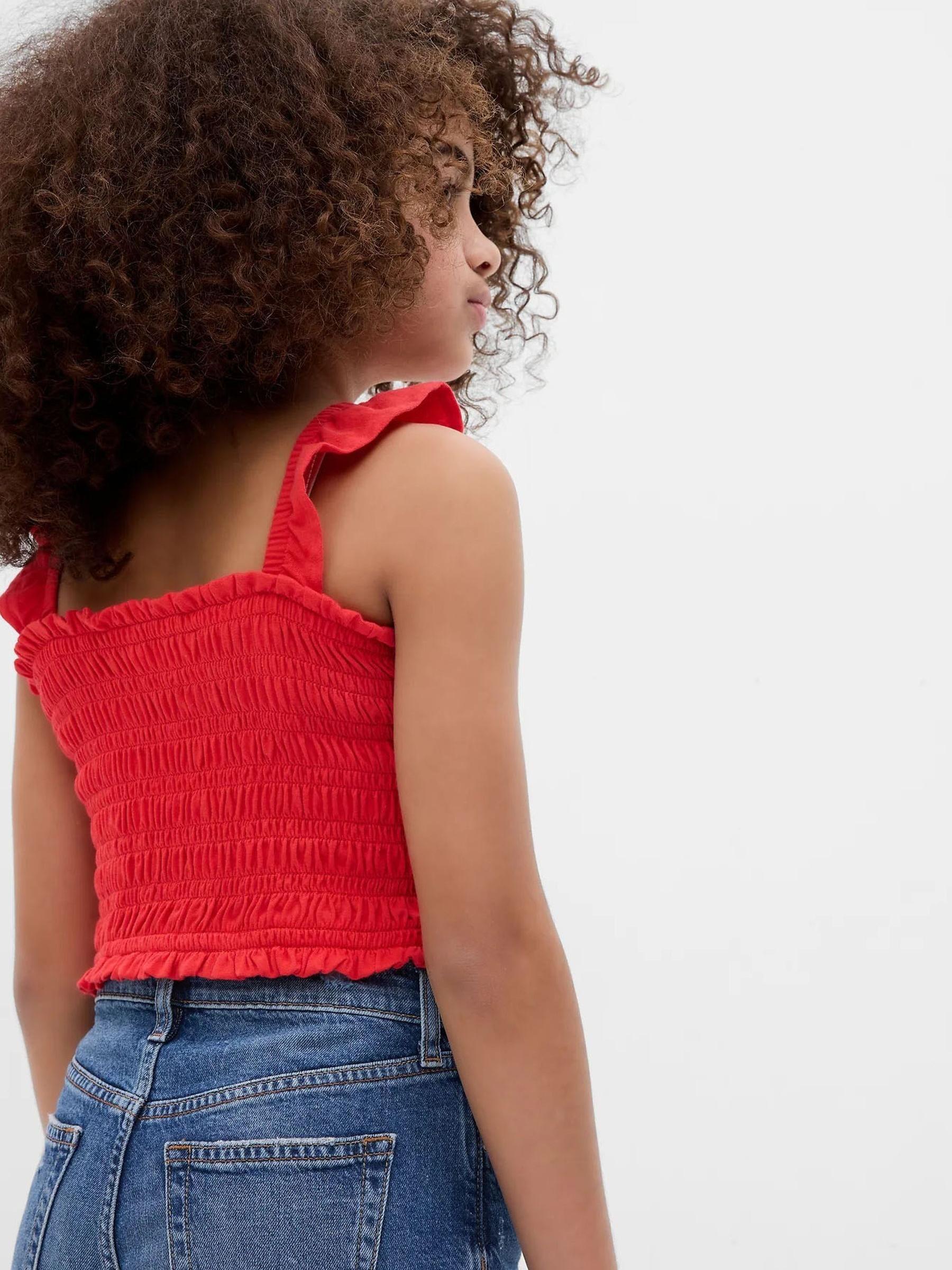 Red Smocked Tank Top - Image 2 of 4
