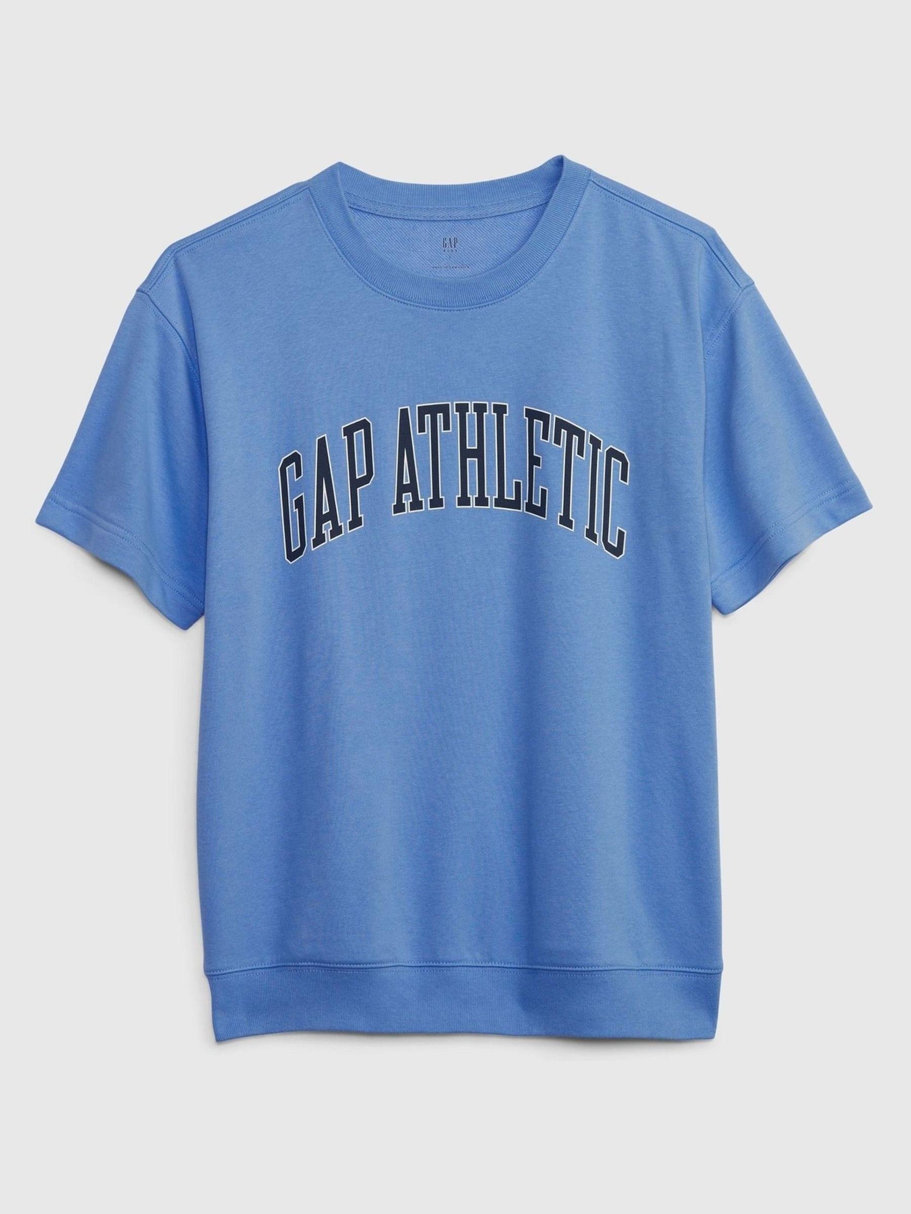 Blue Logo Short Sleeve Crew Neck Sweat Top - Image 1 of 3