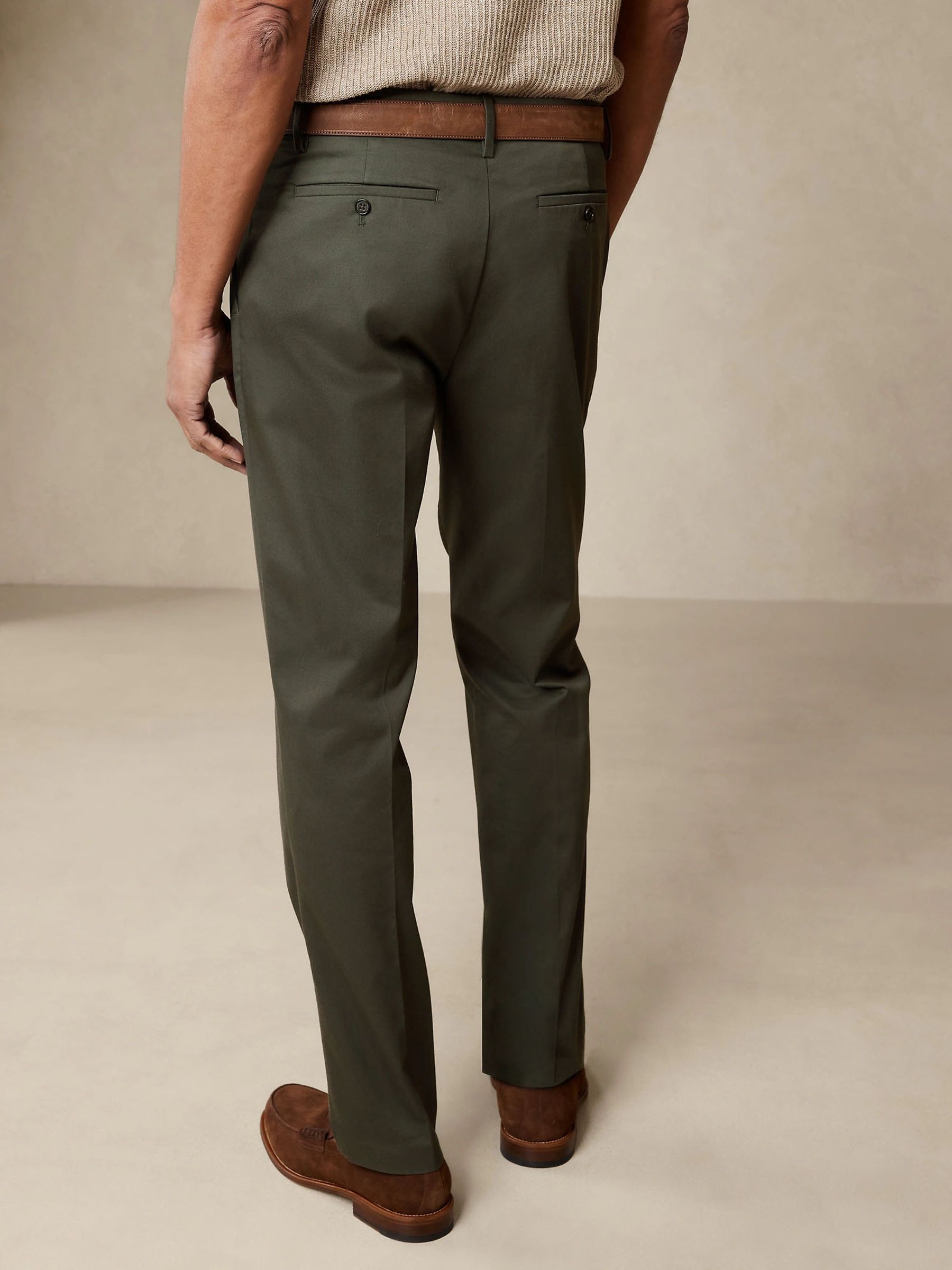 Banana Republic Green Pleated Core Temp Pant - Image 2 of 4