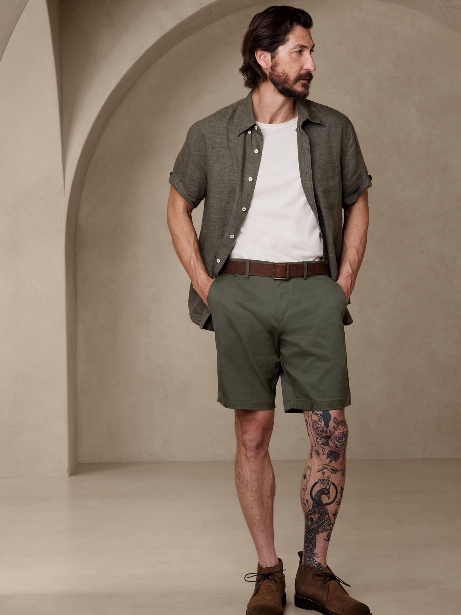 Banana Republic Green 9" Core Temp Shorts - Image 1 of 3