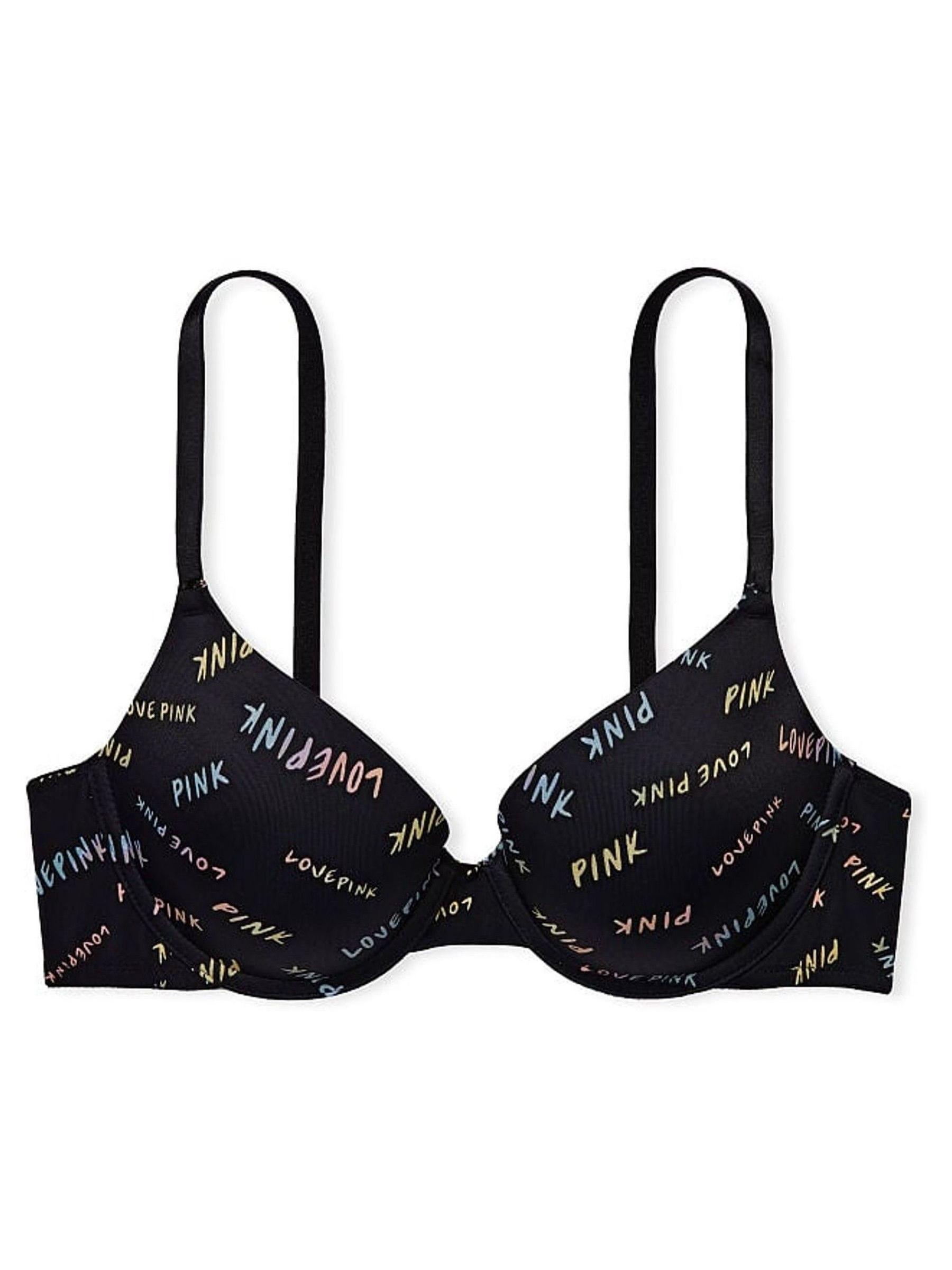 Pure Black Mini Logo Push Up Bra - Image 4 of 4