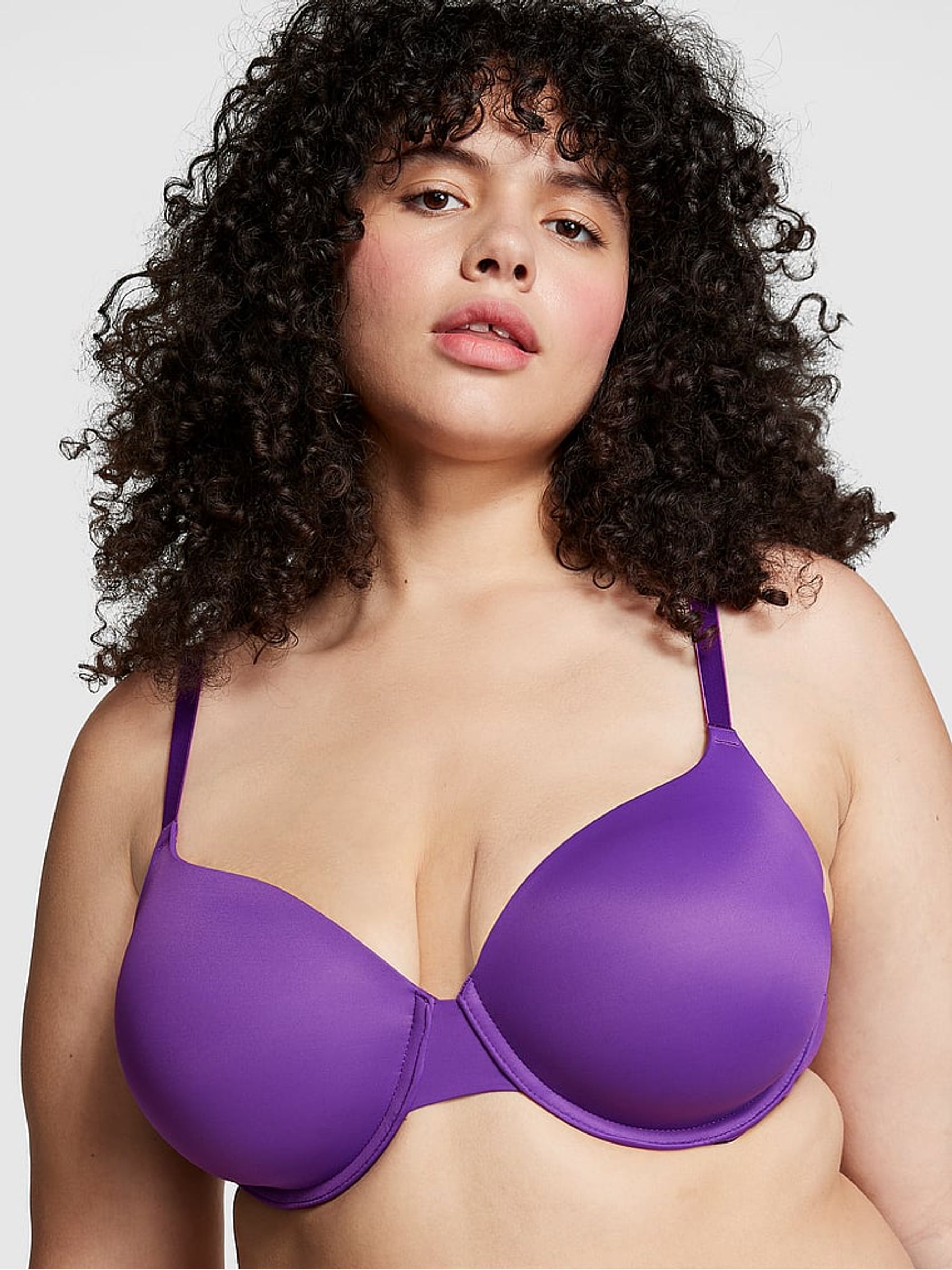 Dark Purple Smooth Lightly Lined Bra - Image 1 of 3