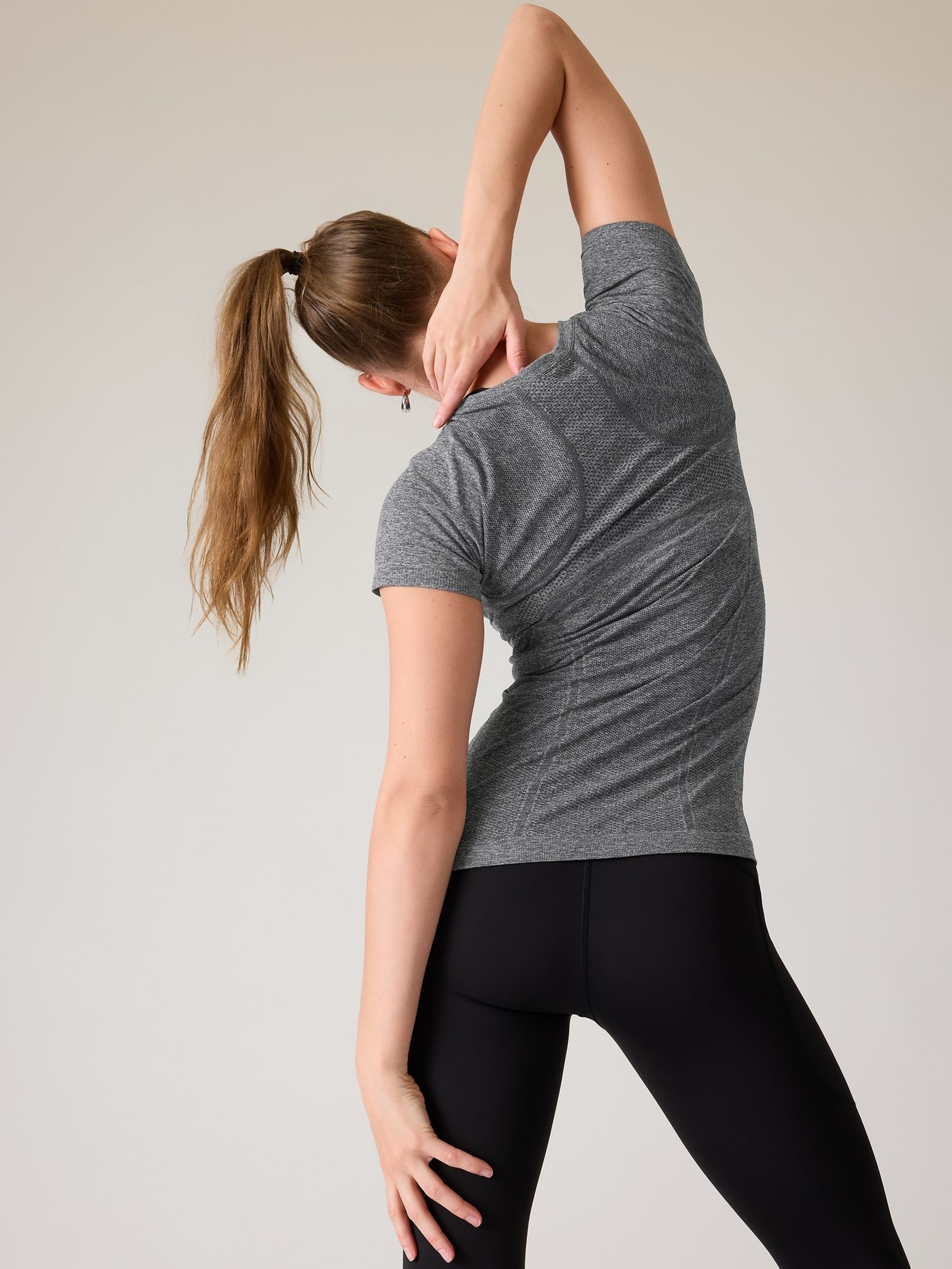 Athleta Grey Momentum Seamless Heather Top - Image 2 of 6