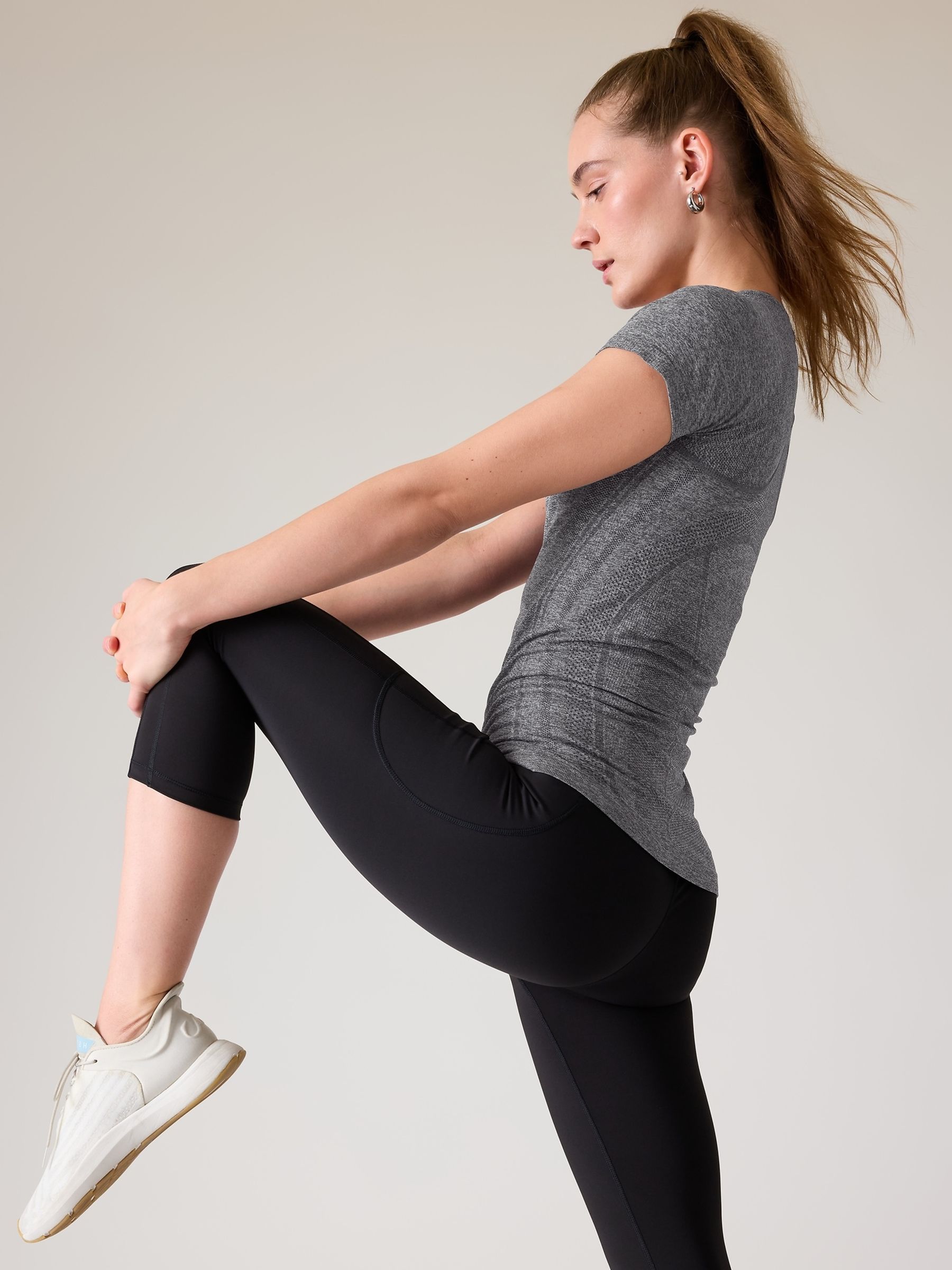 Athleta Grey Momentum Seamless Heather Top - Image 3 of 6