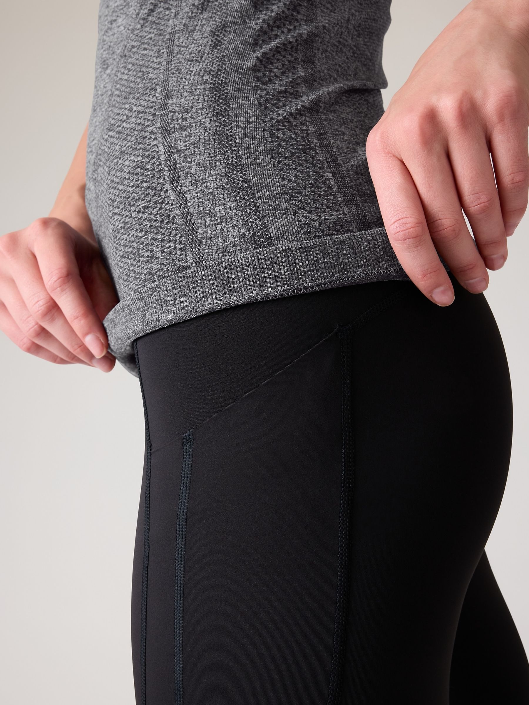 Athleta Grey Momentum Seamless Heather Top - Image 5 of 6