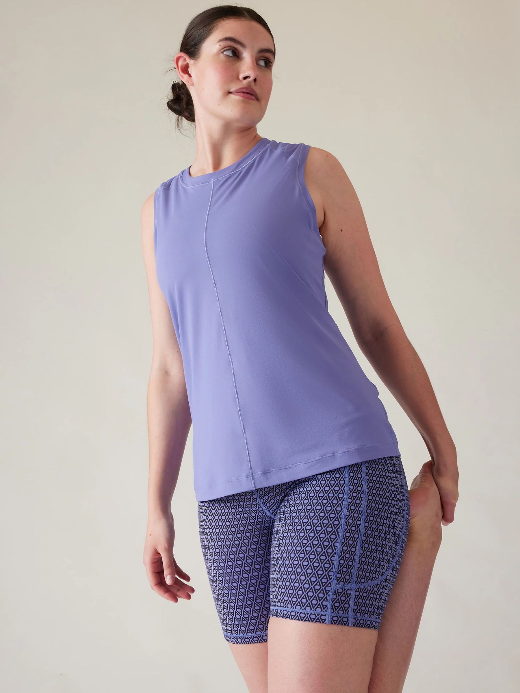 Athleta Purple High Neck UPF Mesh Tank - Image 3 of 6