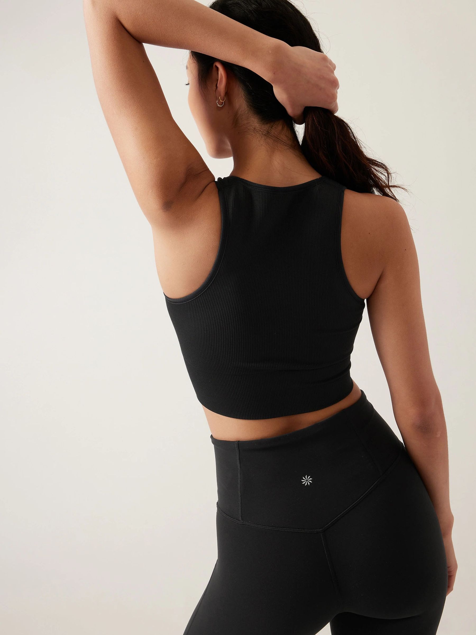 Athleta Black Aurora Seamless Crop Rib Tank - Image 2 of 5