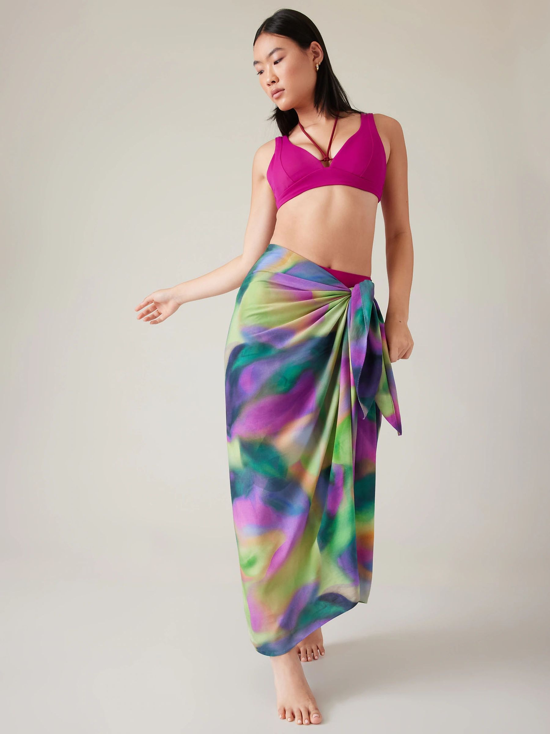 Athleta Purple Alicia Keys A-C Cup Daybreak Plunge Bikini Top - Image 3 of 5