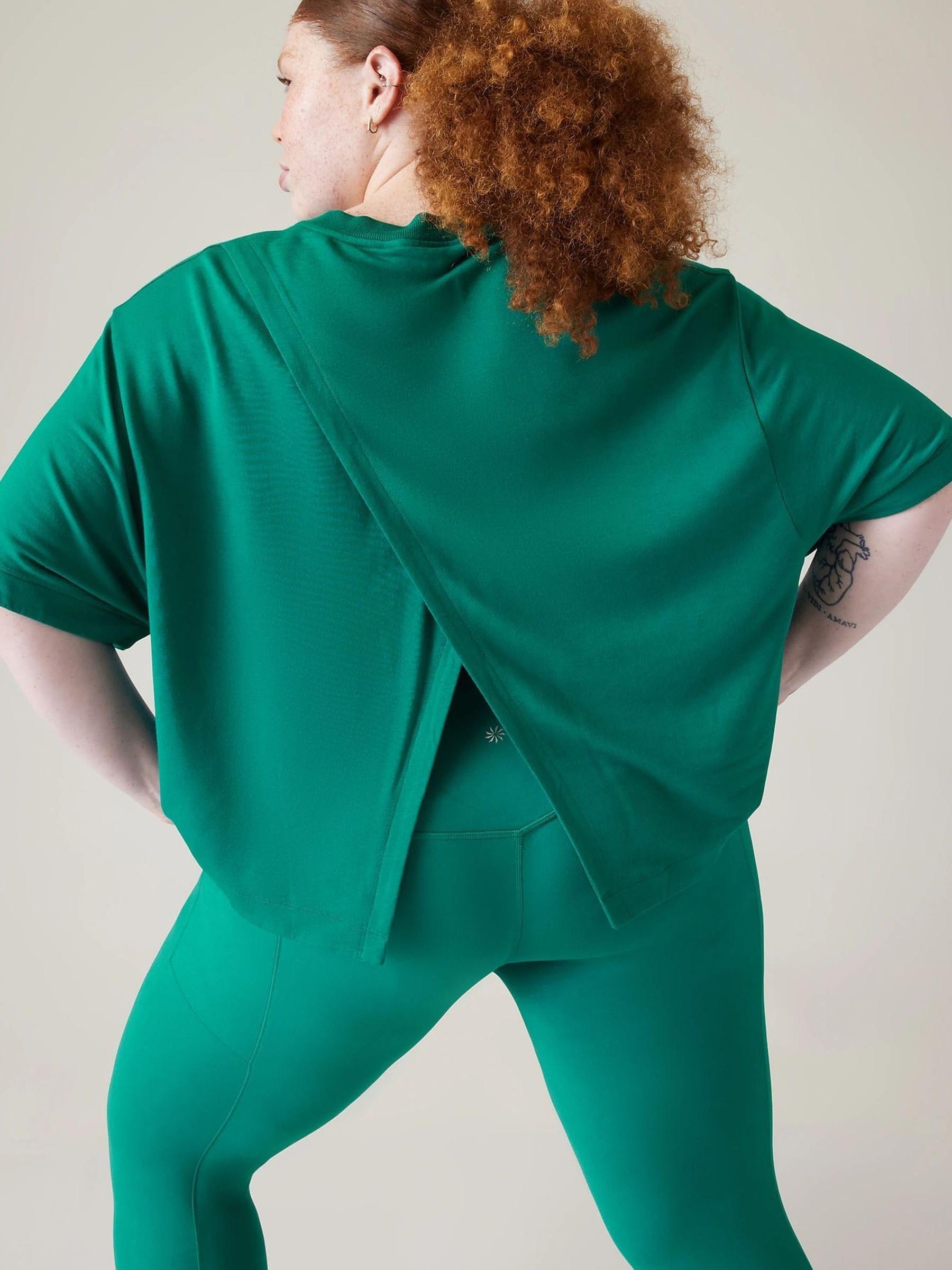 Athleta Green Bliss Crew Neck Sweat Top - Image 2 of 6