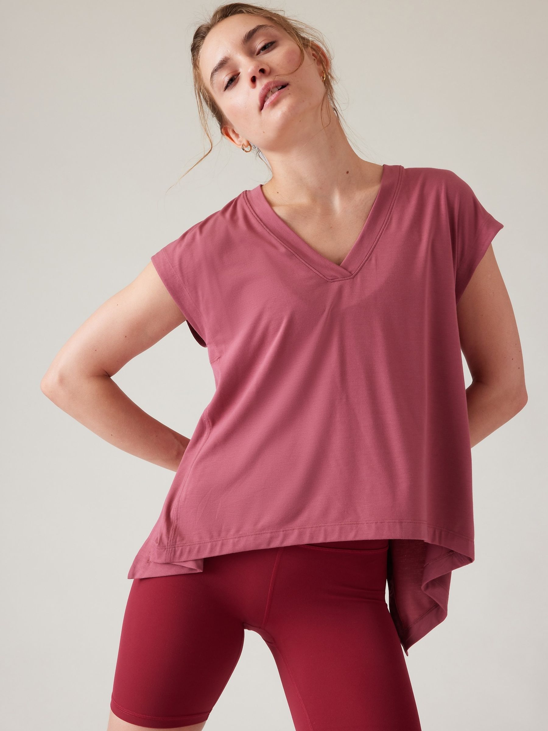 Athleta Pink Explore T-Shirt - Image 1 of 4