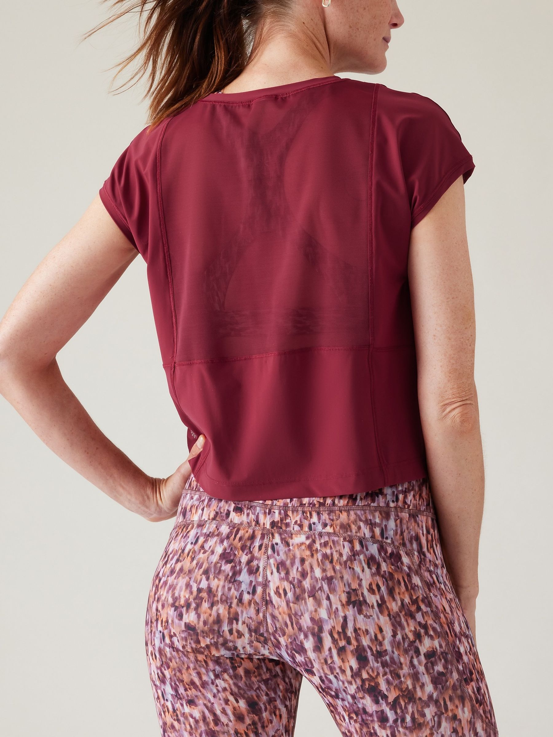Athleta Red Ultimate Hybrid T-Shirt - Image 3 of 3